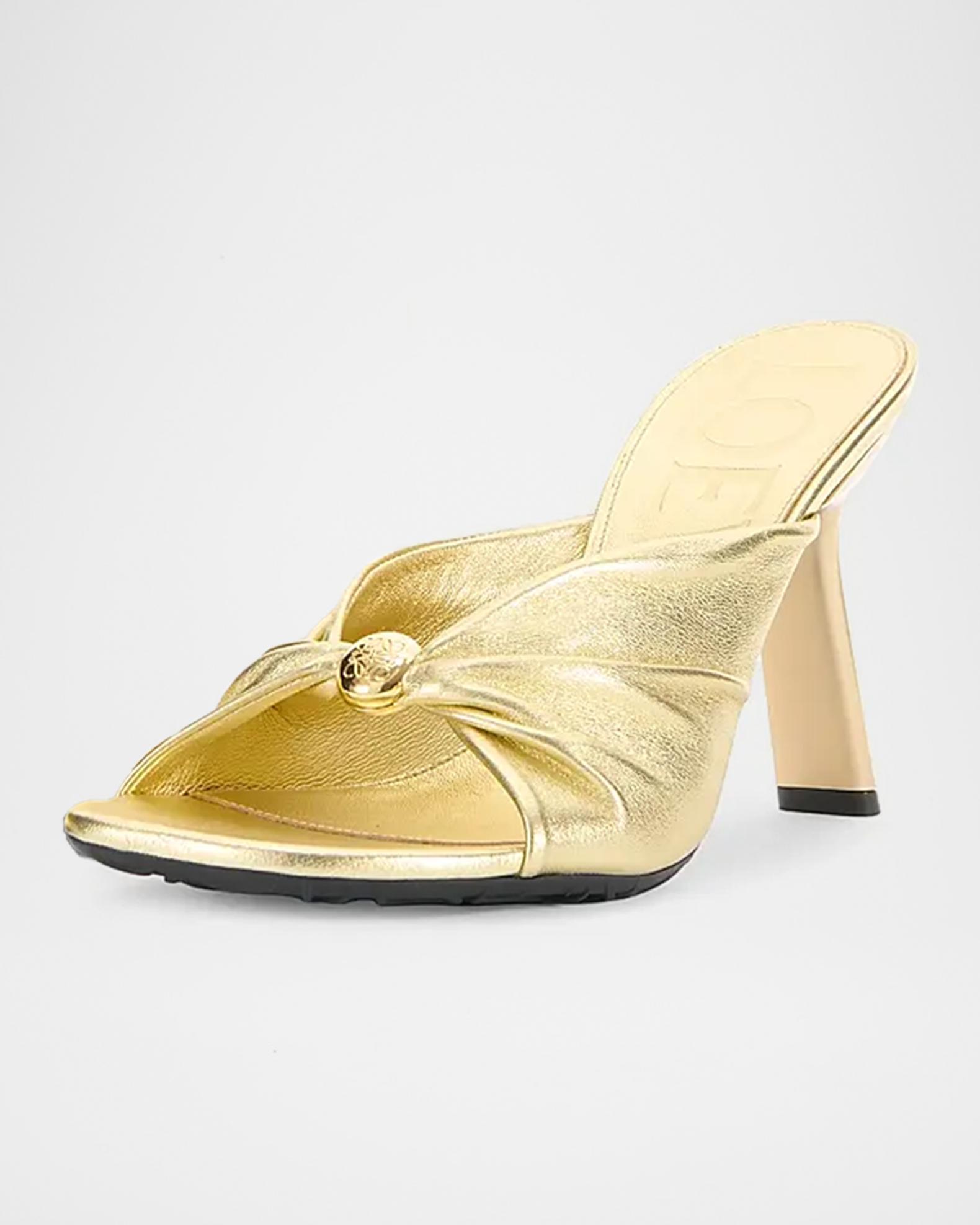 値下げ交渉可！新品未使用【LOEWE】 Paula's Ibiza COSMIC LOEWE x Paula's Ibiza 90mm Pebble Metallic Leather Slide Sandals