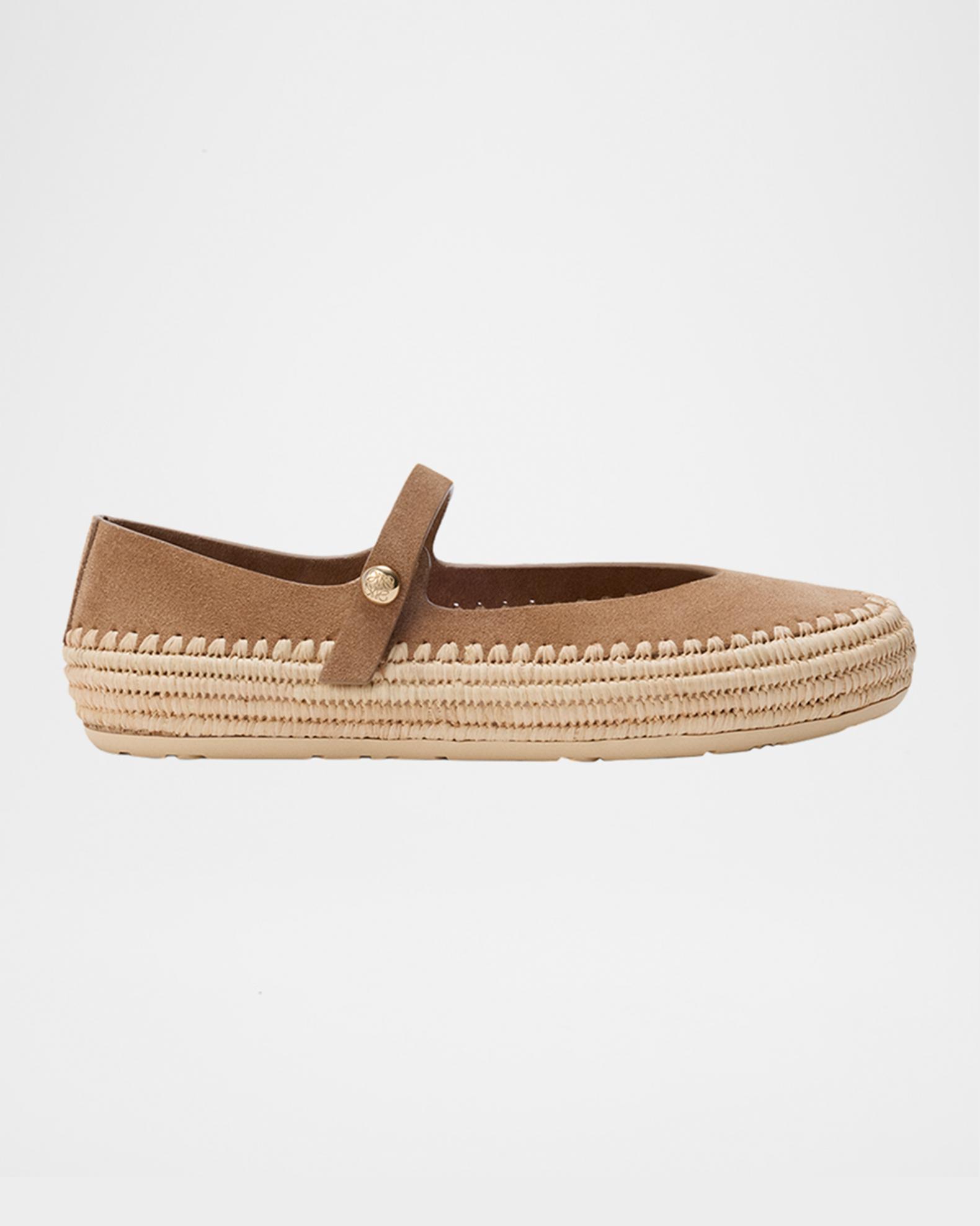 LOEWE ローヒール　23.5 LOEWE x Paula's Ibiza Rio Suede Mary Jane Espadrille Flats