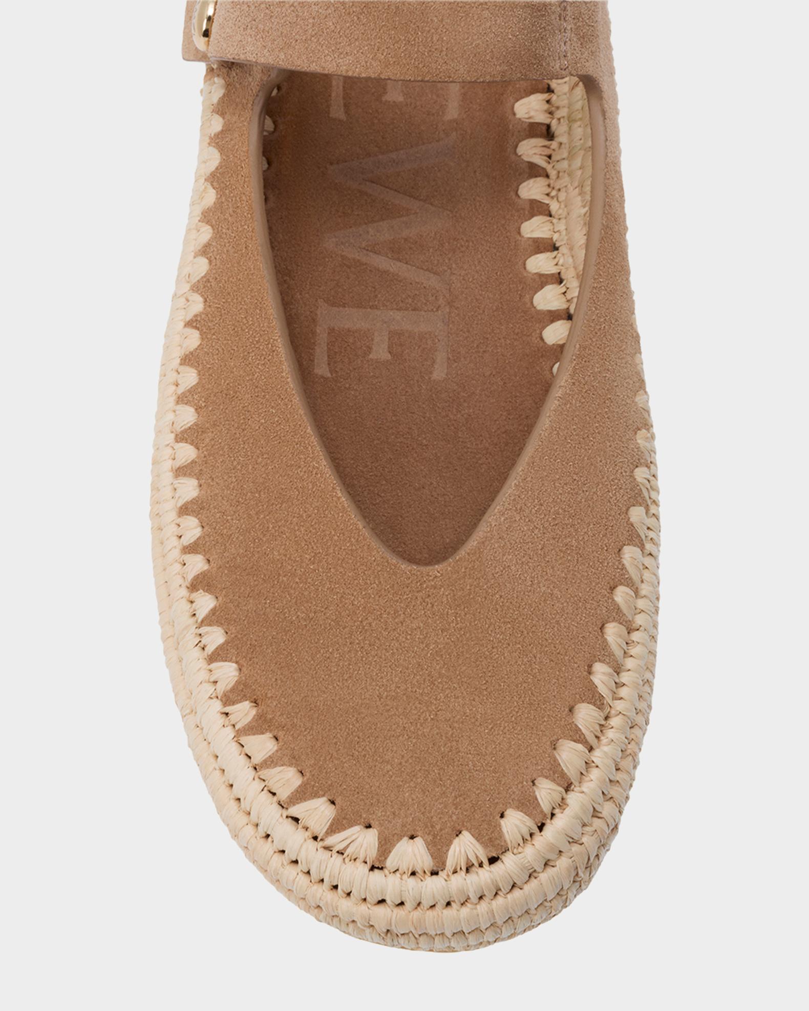 LOEWE x Paula's Ibiza Rio Suede Mary Jane Espadrille Flats