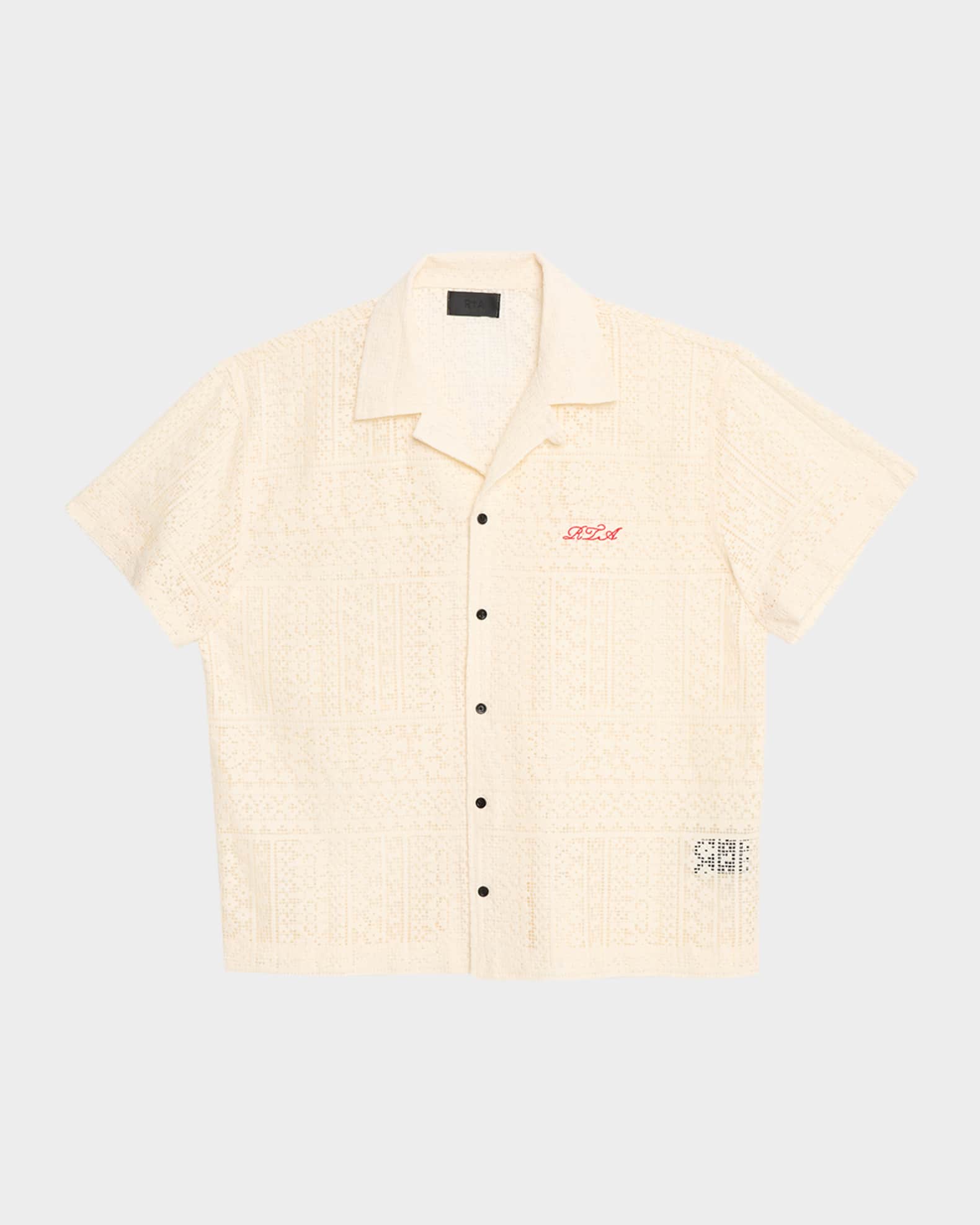 RTA Men's Nathan Open-Knit Short-Sleeve Shirt | Neiman Marcus
