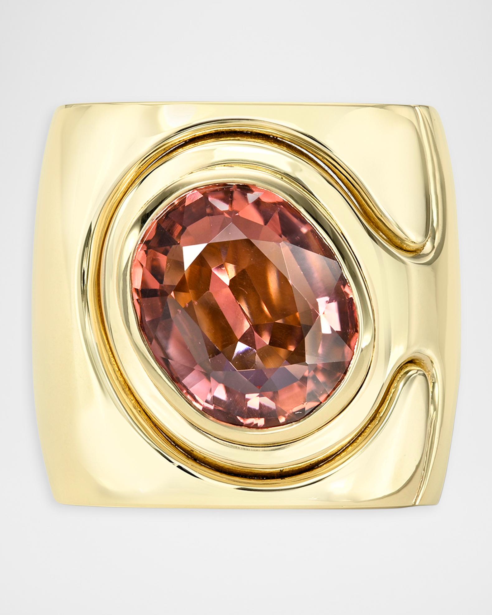 Retrouvai 14K Pink Tourmaline Impetus Interlocking Puzzle Ring | Neiman ...