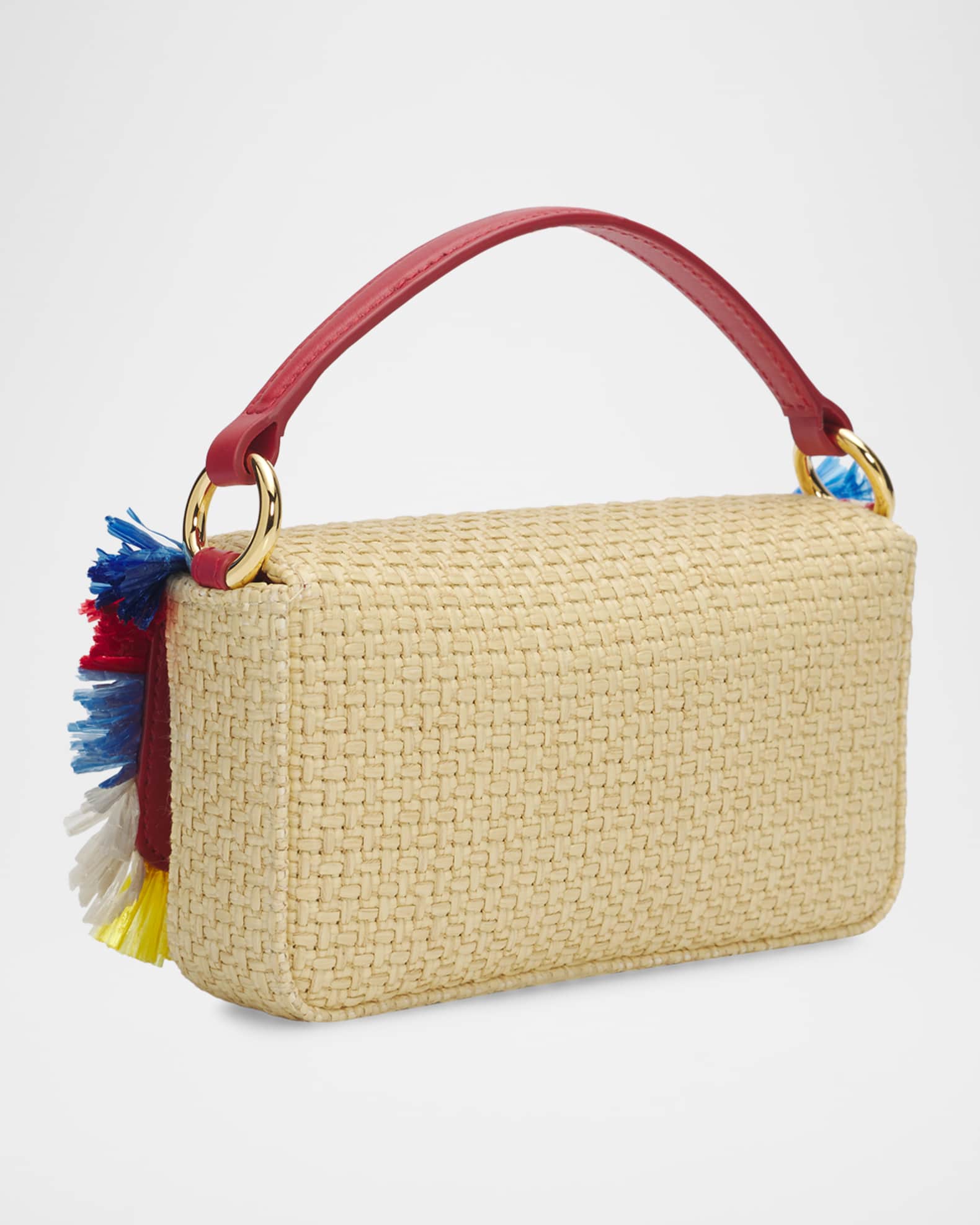 Dolce&Gabbana Fringed Raffia Shoulder Bag | Neiman Marcus