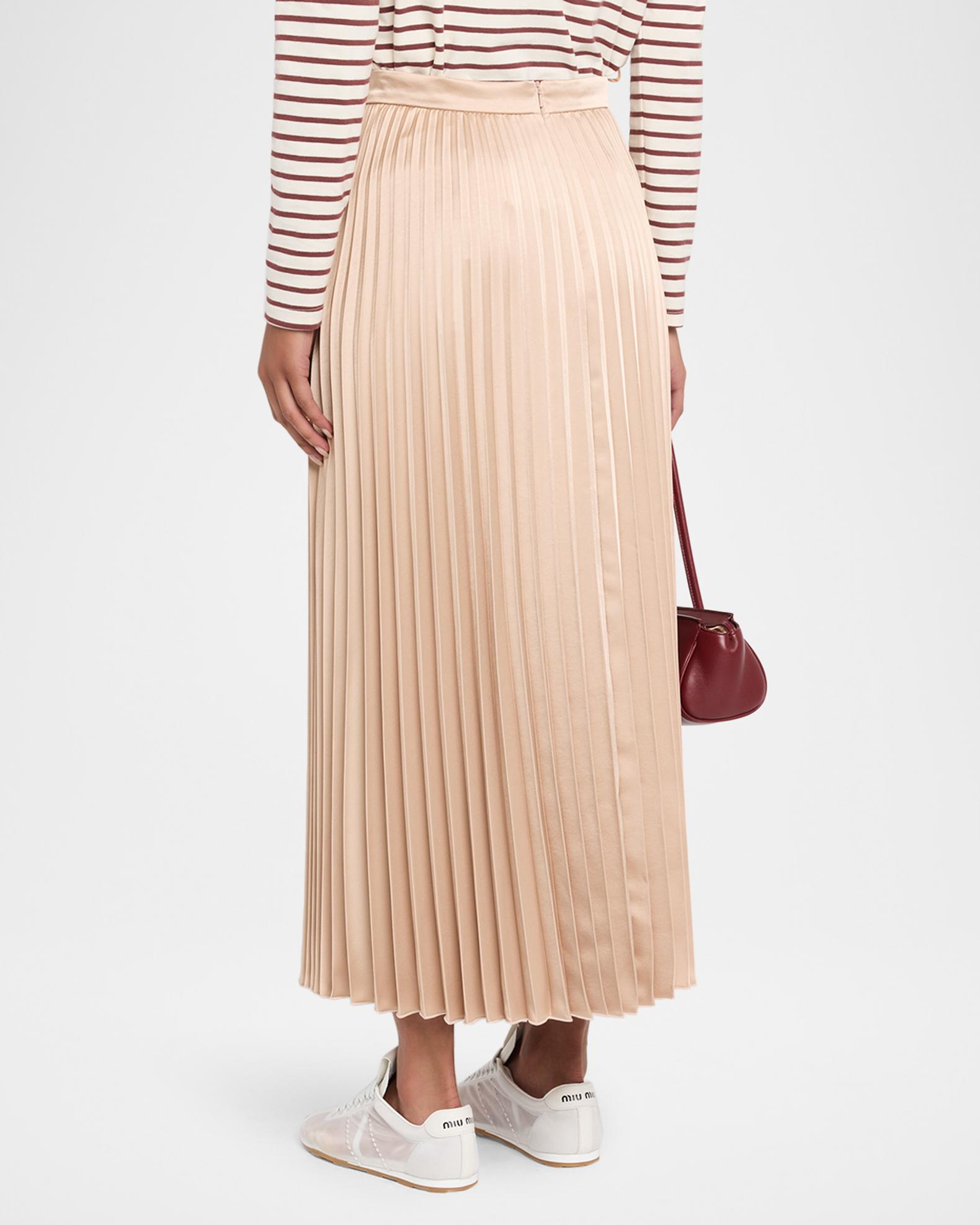 Weekend Max Mara Pleated Washed Satin Maxi Skirt | Neiman Marcus