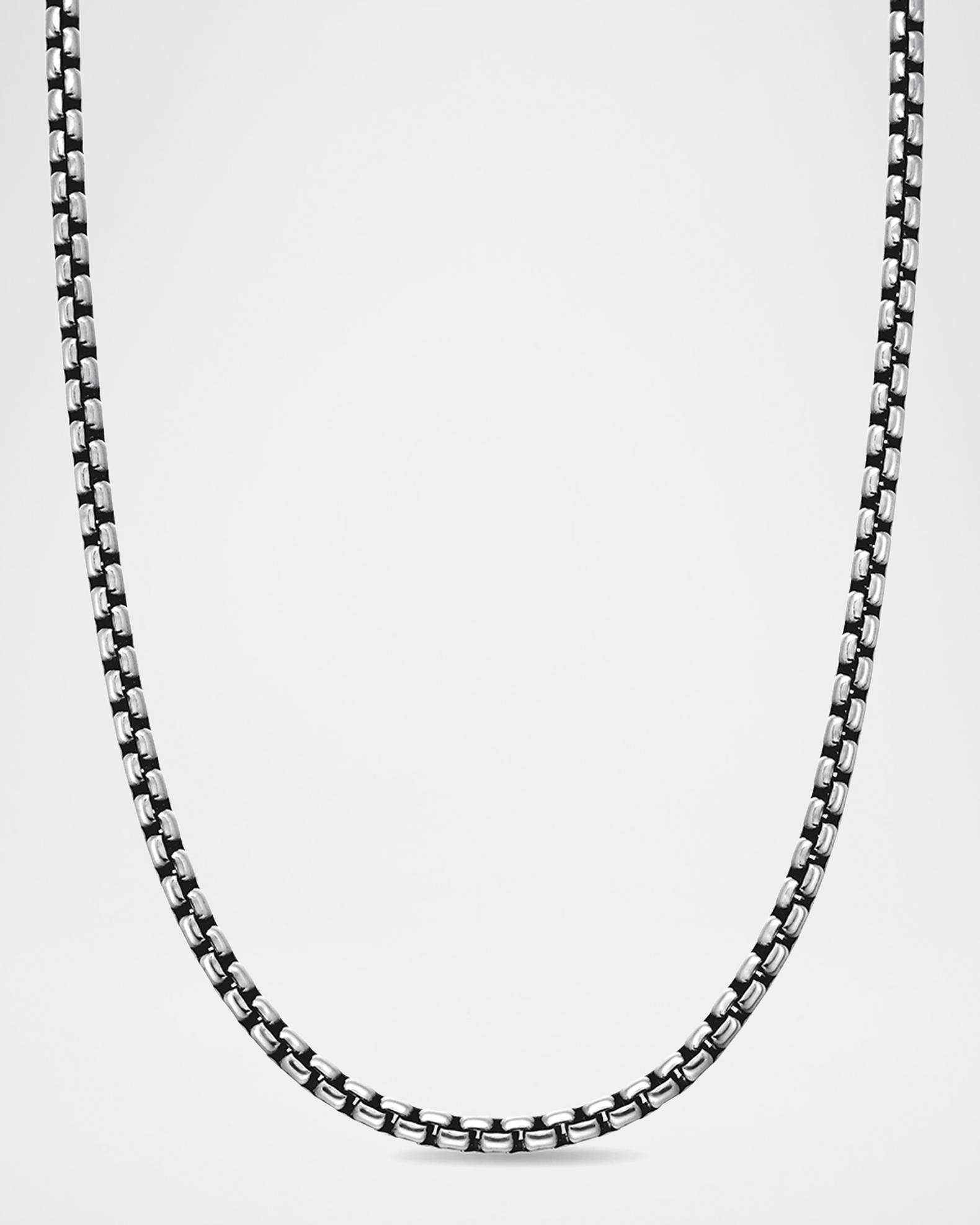 Men's Box Chain Necklace in Silver | Neiman Marcus