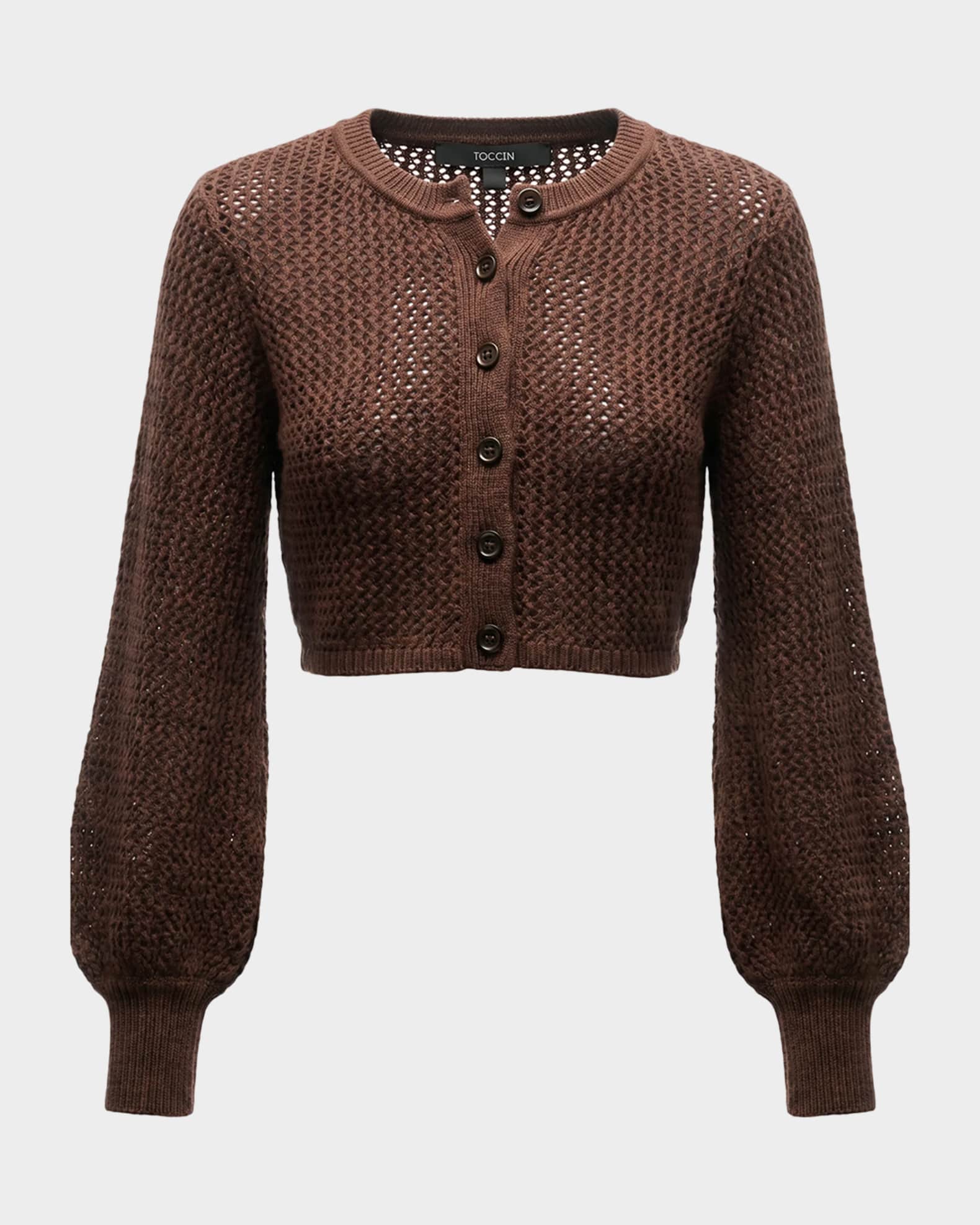 Toccin Tori Blouson-Sleeve Cardigan | Neiman Marcus