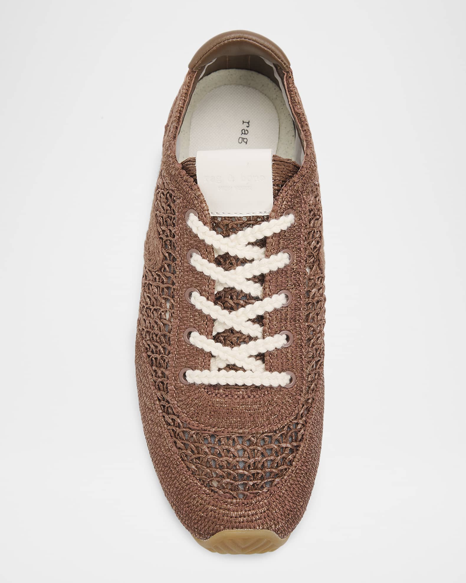 Rag & Bone Retro Runner Slim Raffia Sneakers | Neiman Marcus