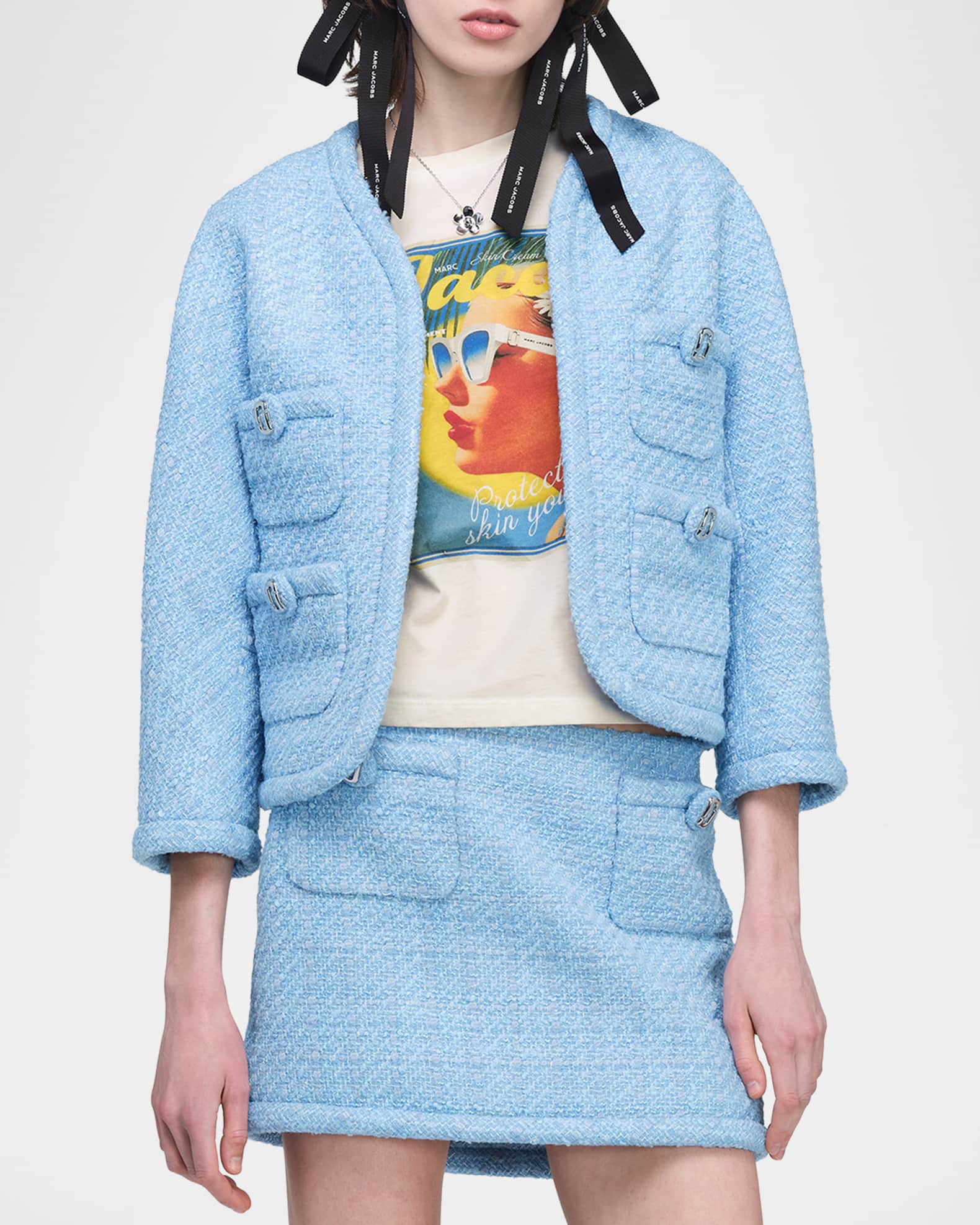 Marc Jacobs Pop J Marc Metallic Tweed Lady Jacket | Neiman Marcus