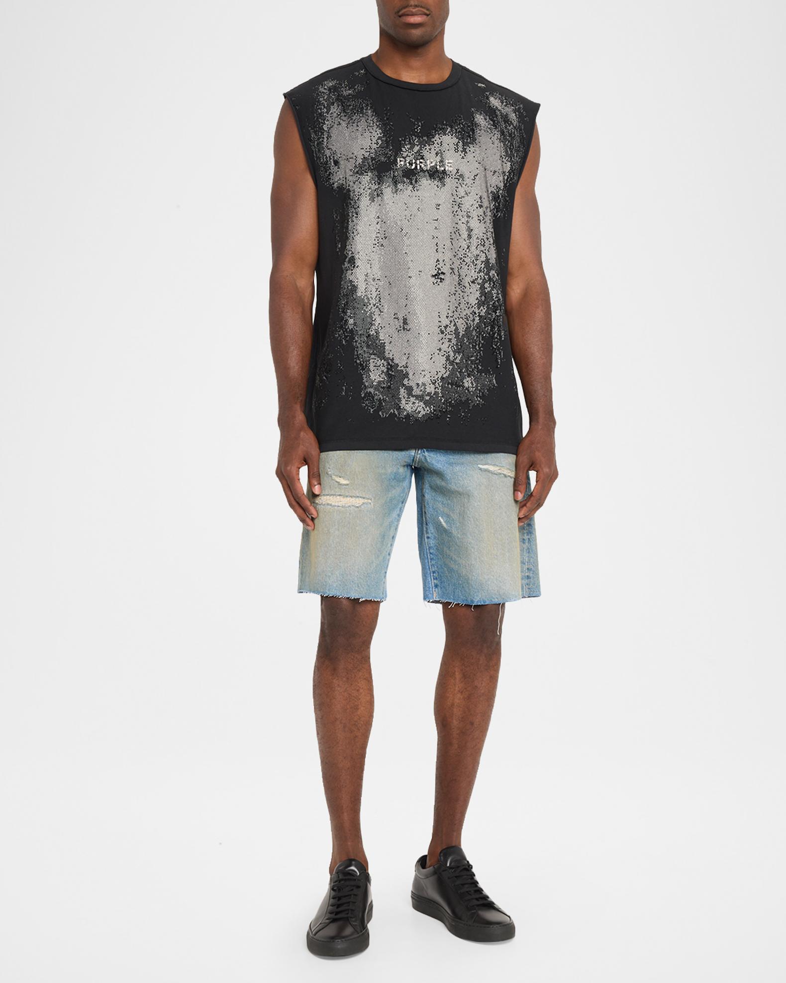PURPLE Men's Distressed Denim Shorts | Neiman Marcus