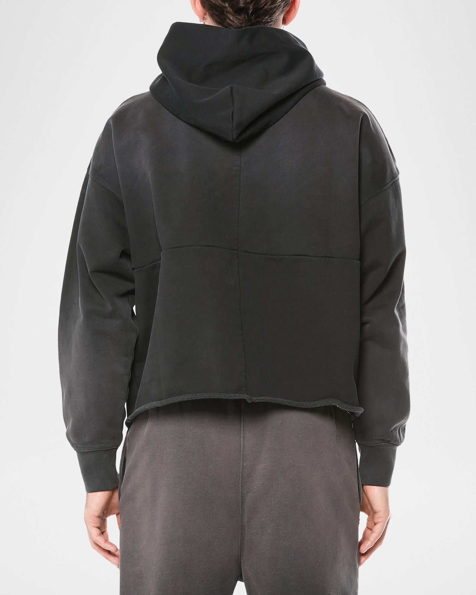 PURPLE Men's Slanted Logo Distressed Fleece Hoodie | Neiman Marcus