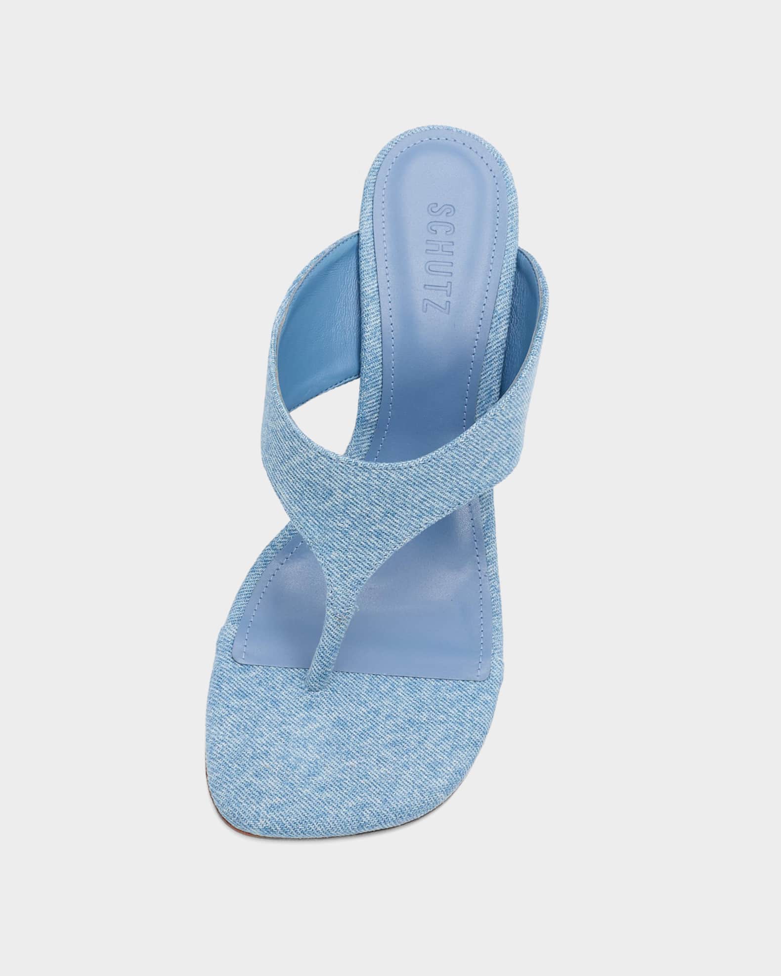 mjmam　S Schutz Maya 90MM Denim Sandals | Neiman Marcus