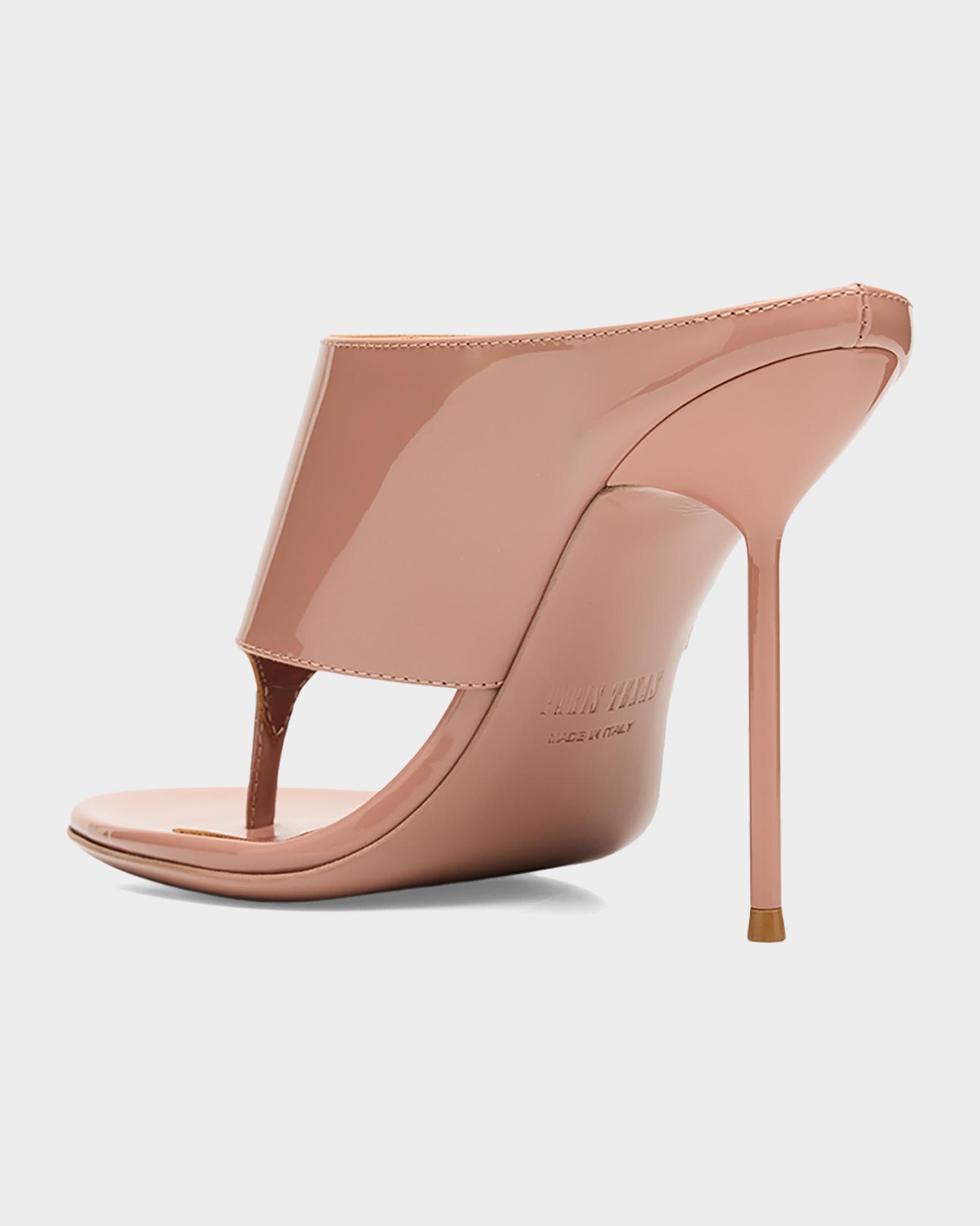 Paris Texas Lidia Patent Leather Stiletto Thong Mule Sandals