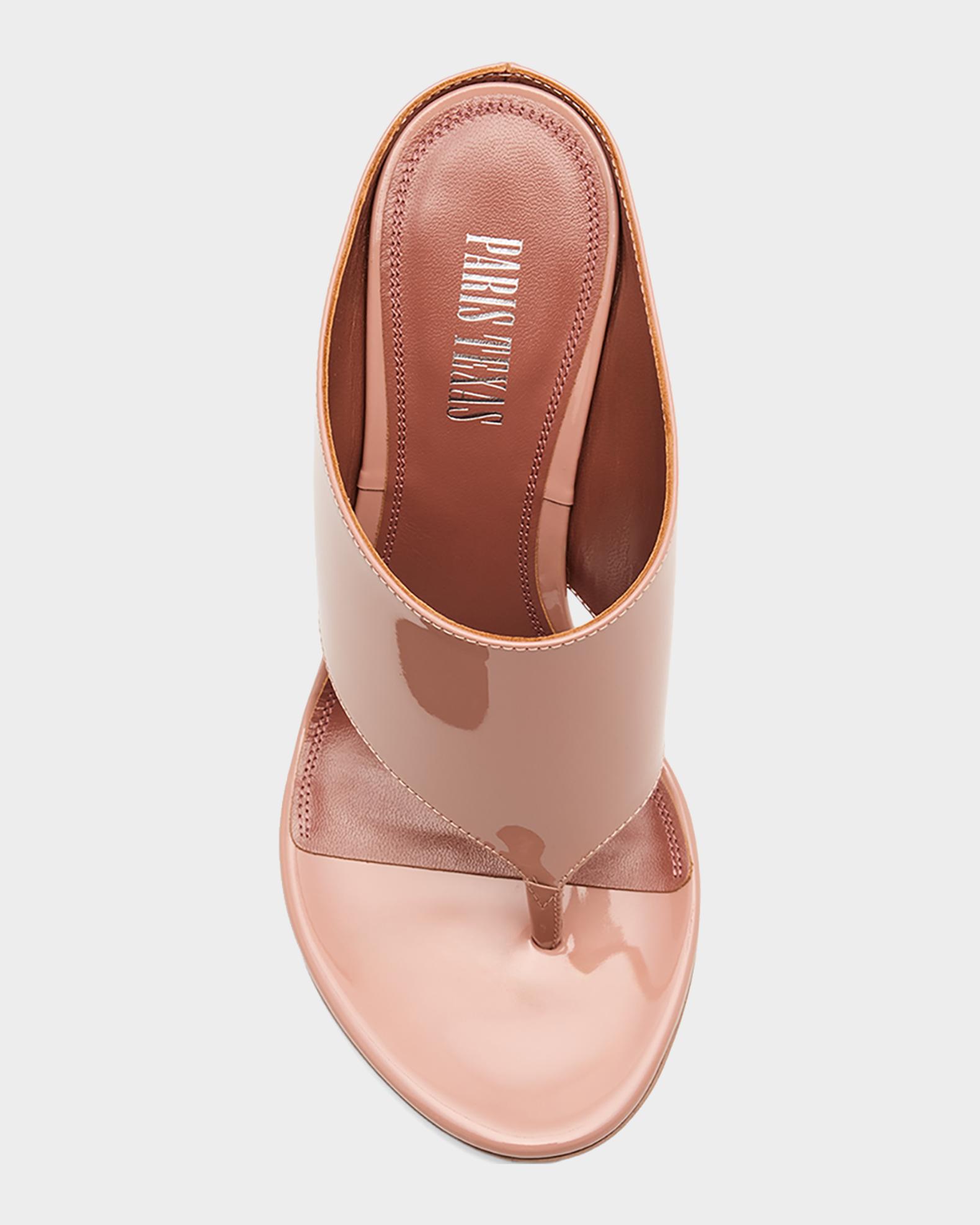 Paris Texas Lidia Patent Leather Stiletto Thong Mule Sandals