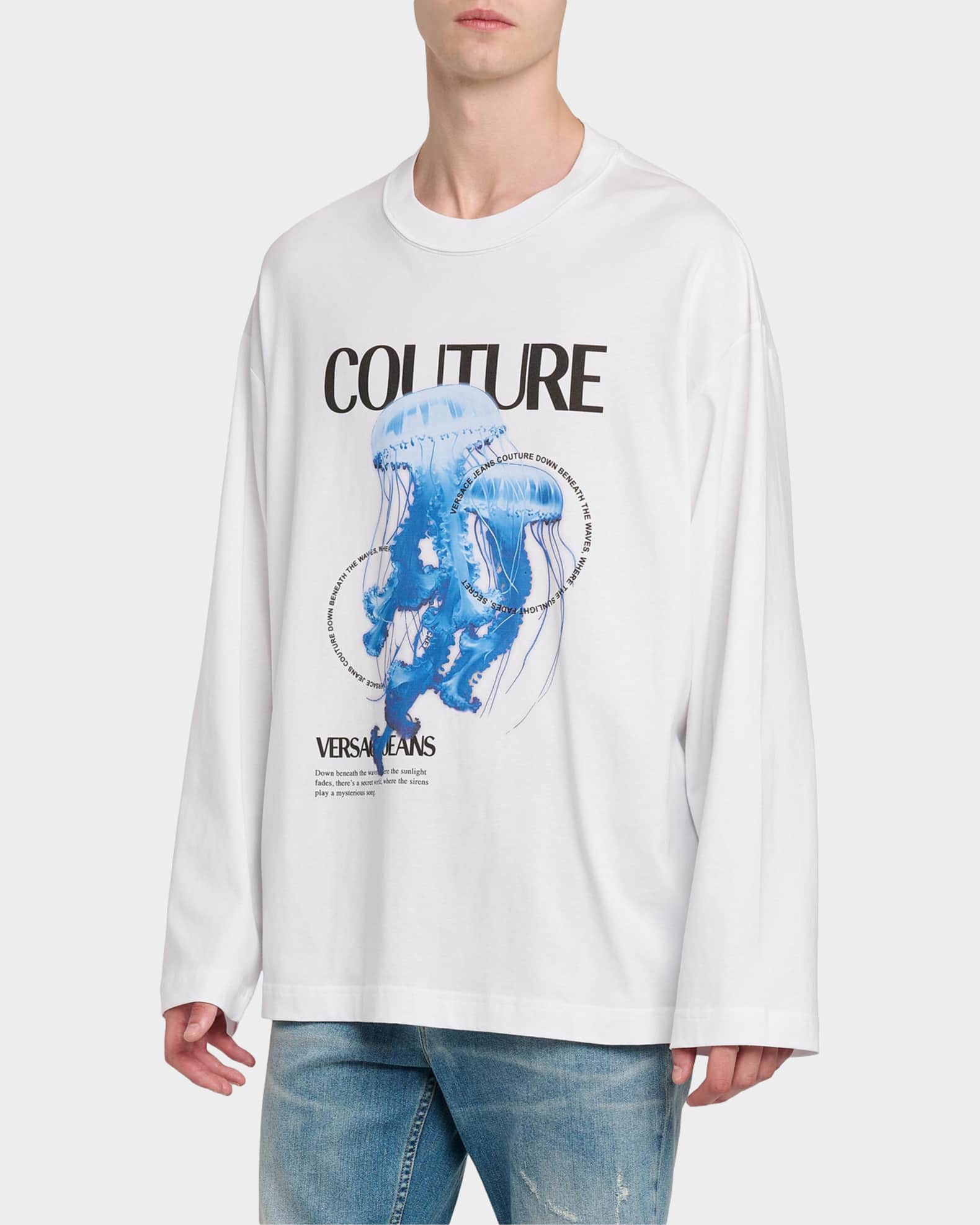 Versace Jeans Couture Jellyfish Long-Sleeve T-Shirt | Neiman Marcus