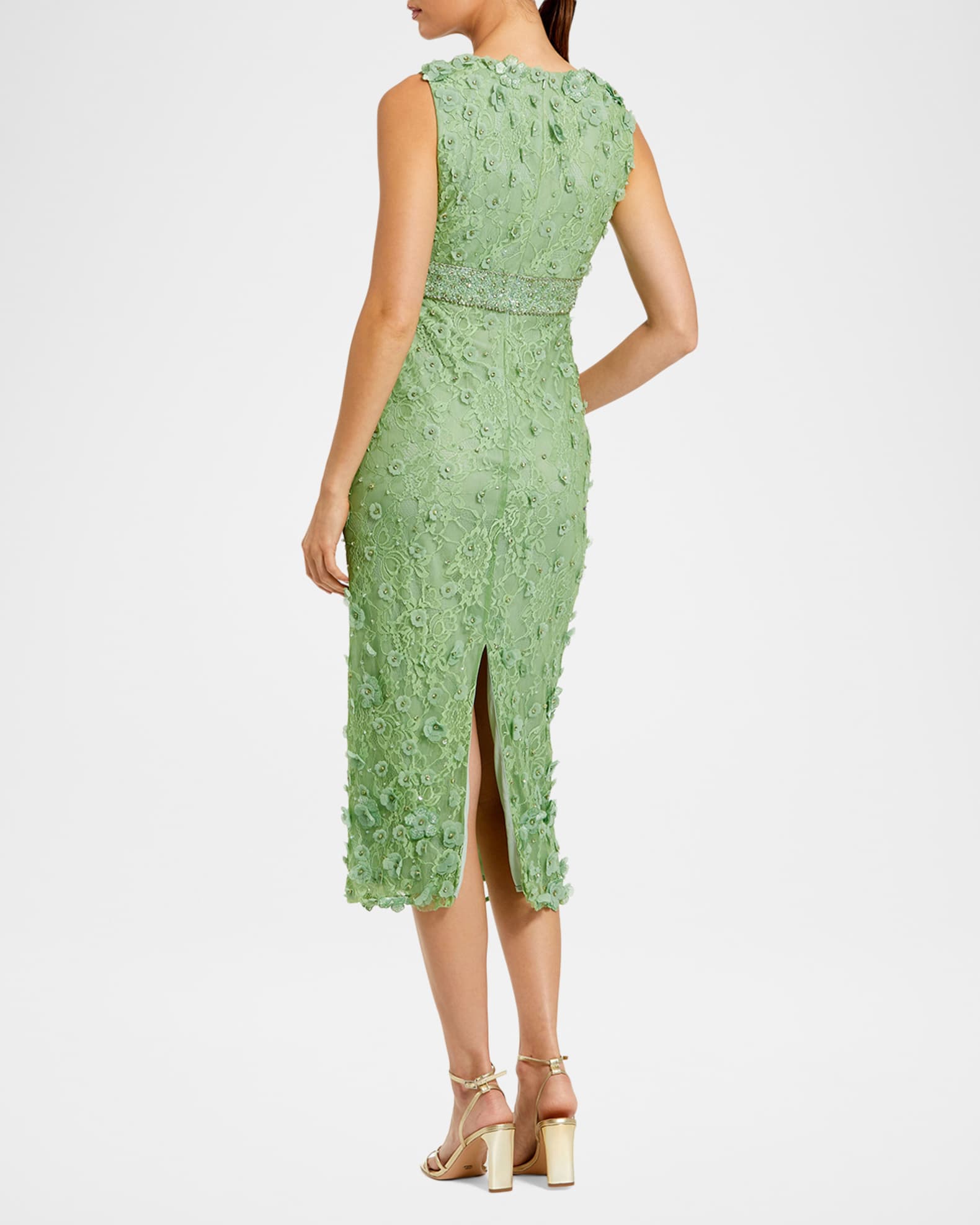 green mint velvet dress Mint Velvet Green Beige Blend Halter Midi Dress | Size 02 | Green | Sleeveless