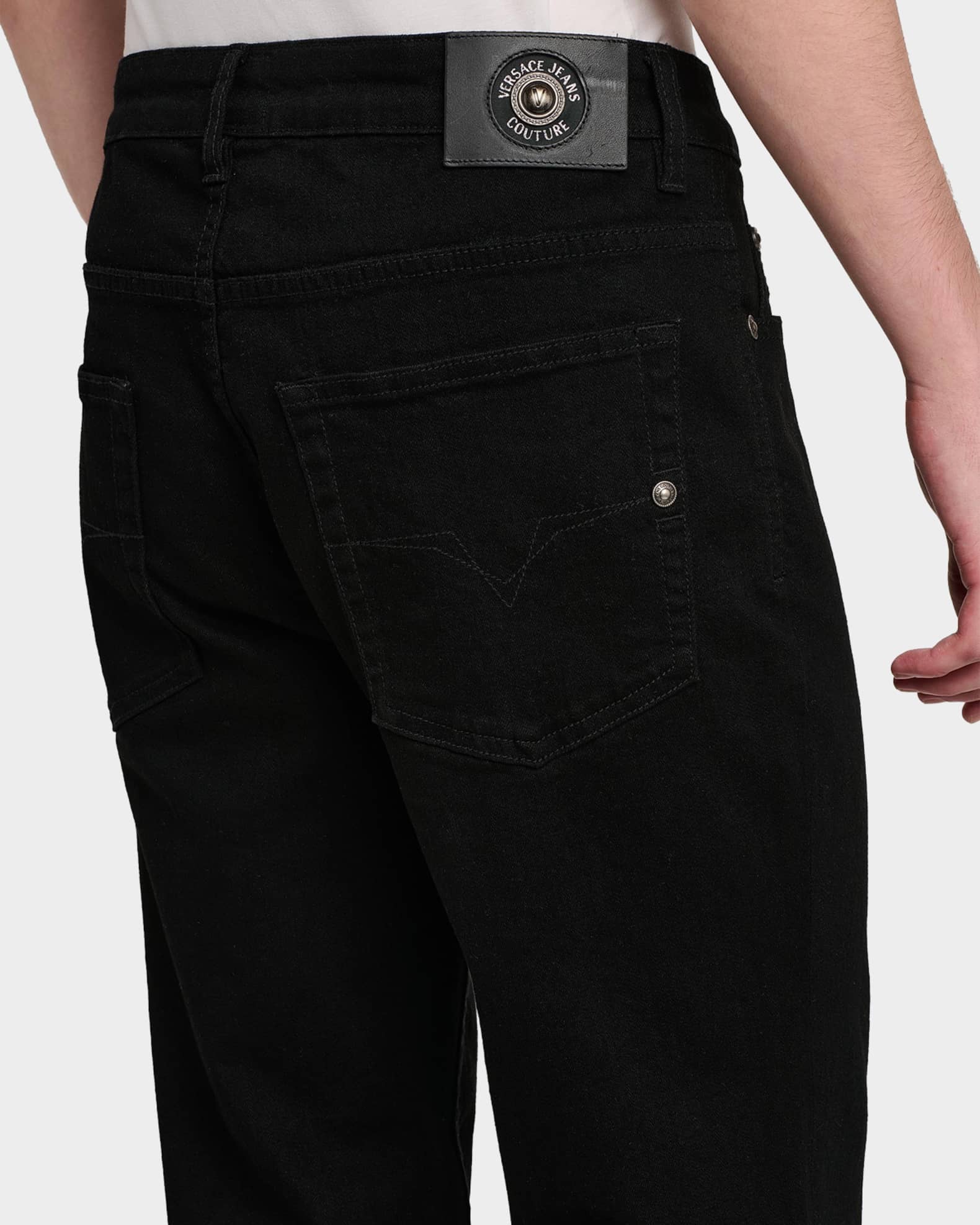 Versace Jeans Couture Stretch-Denim Boocut Jeans | Neiman Marcus