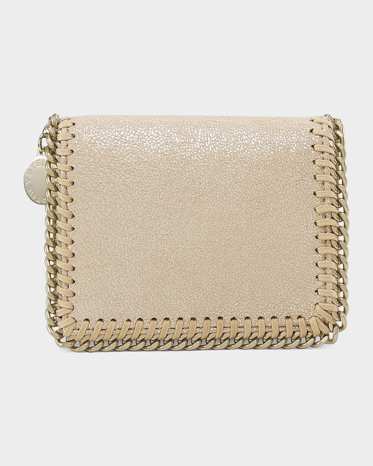 Stella McCartney Falabella Shiny Chain-Trim Bifold Wallet | Neiman