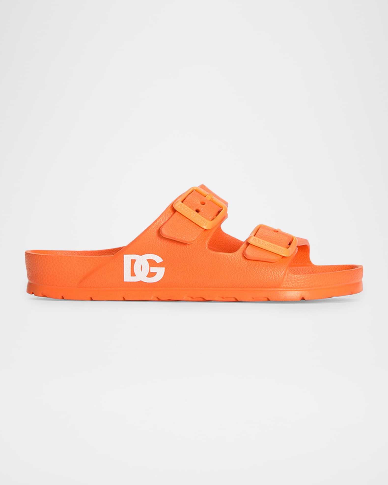 Dolce&Gabbana Girl's Logo Slide Sandals, Kids | Neiman Marcus