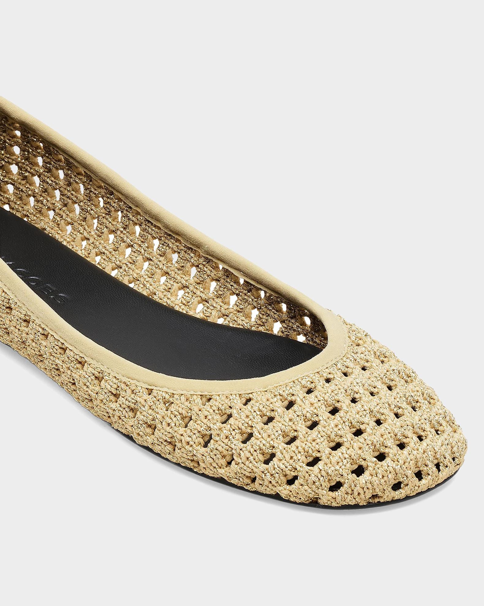 Marc Jacobs The Logo Ribbon Crochet Ballerina Flats | Neiman Marcus