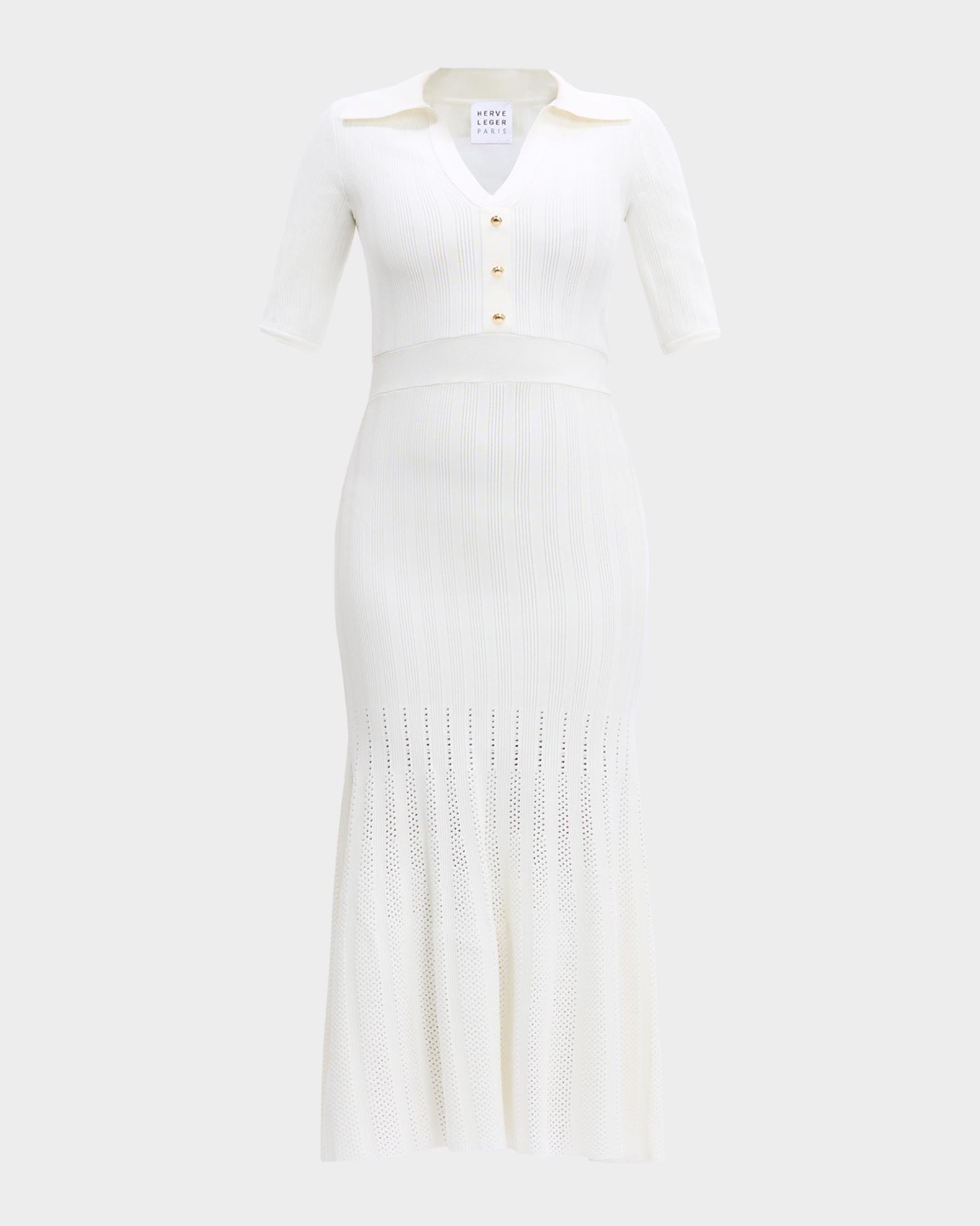 herve leger knit dress Hervé Léger The Adele Dress, Alabaster, M Ebay