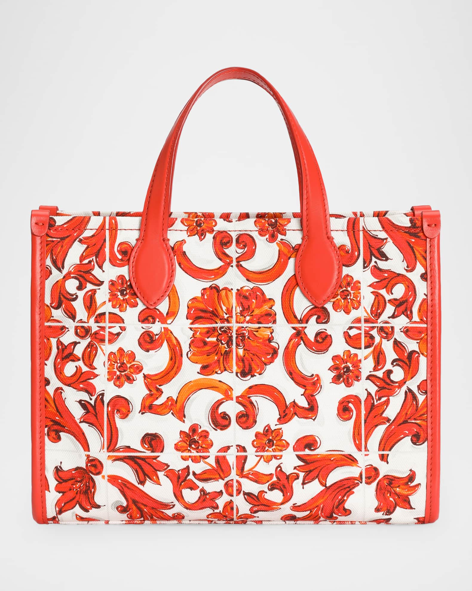 超希少　 DOLCE&GABBANA マヨリカ柄 トートバッグ 　大容量 Dolce&Gabbana Kid's Majolica-Print Canvas Tote Shopping Bag