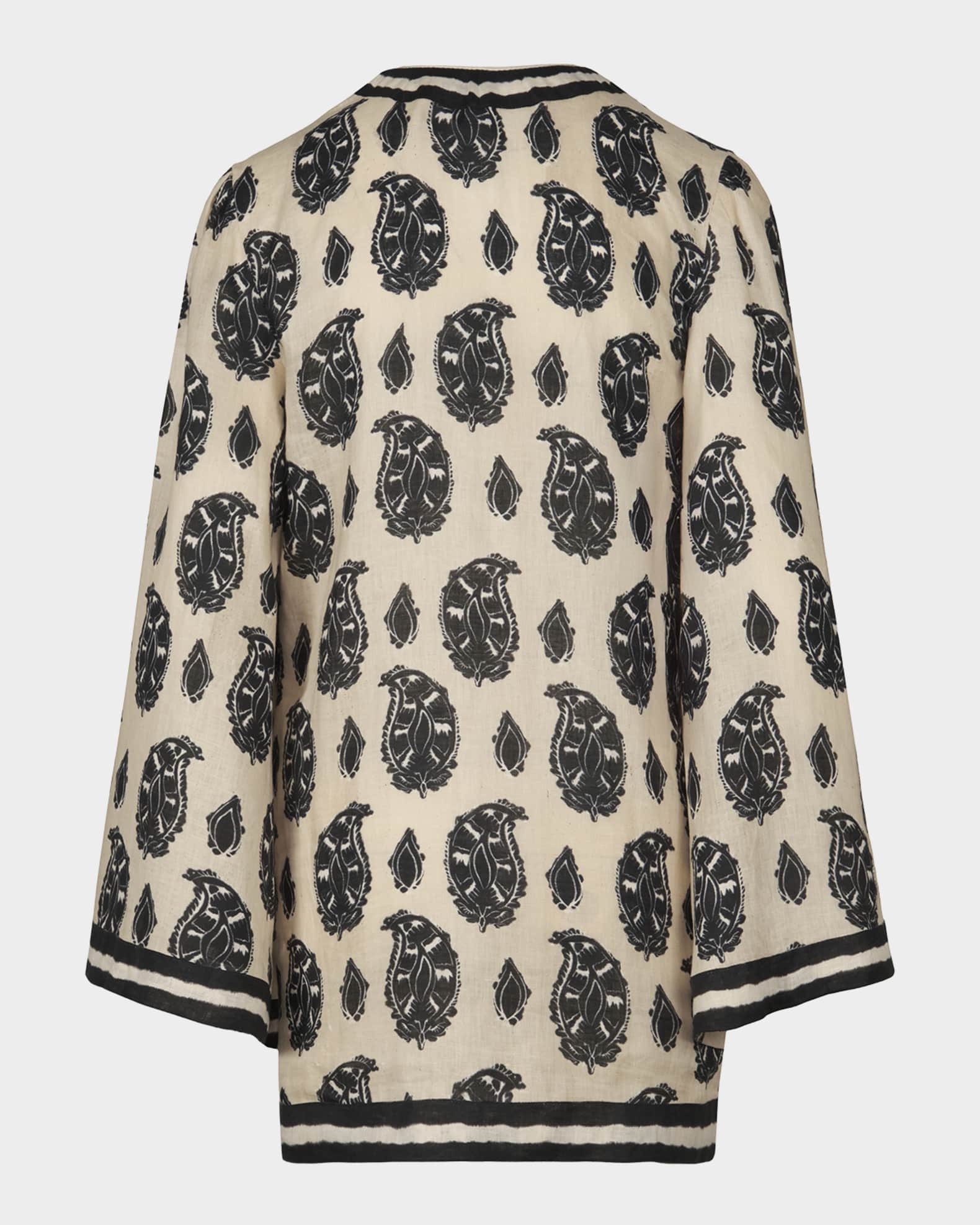 Johanna Ortiz Caretaker Of The Jungle Linen Mini Tunic Dress