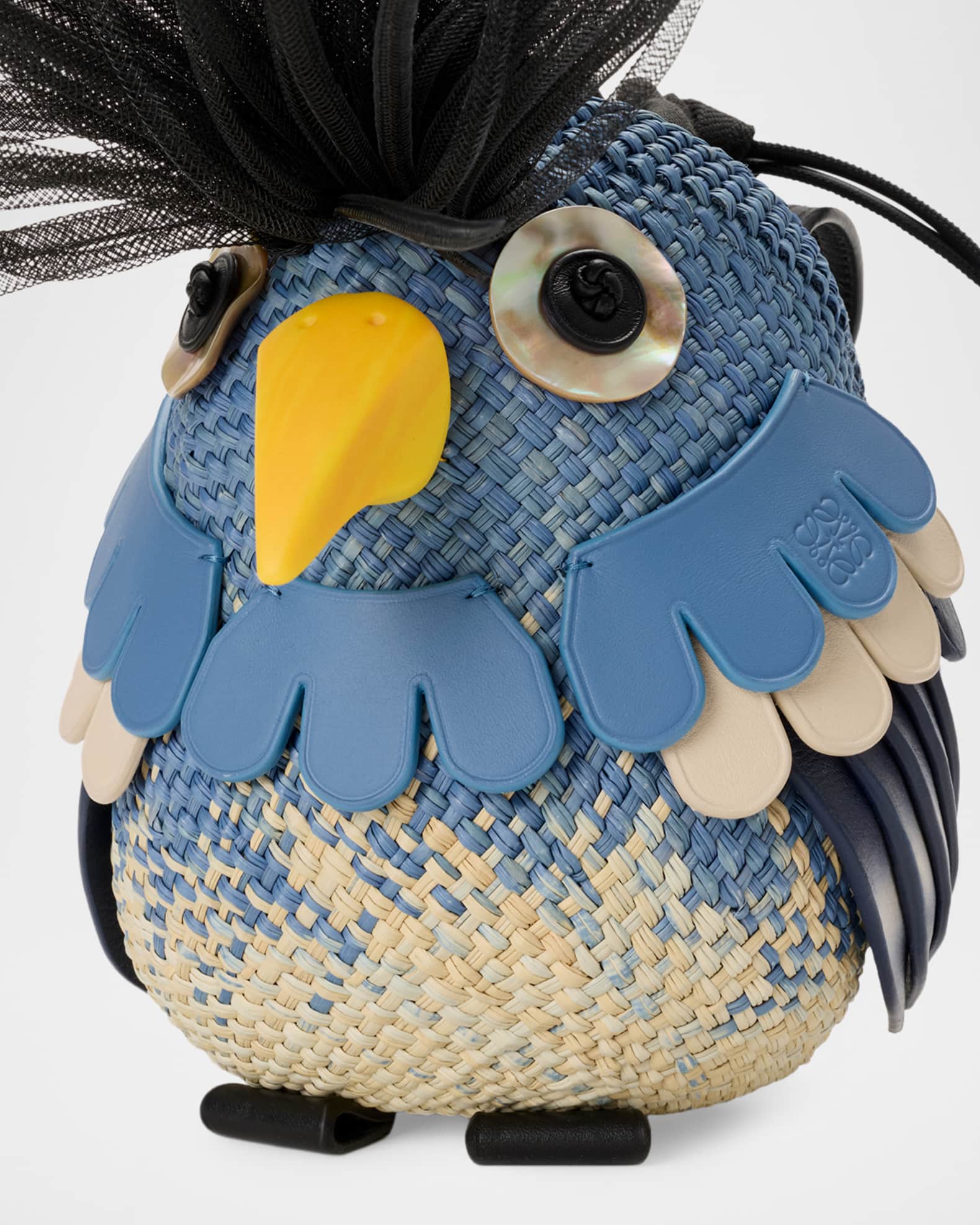 Loewe x Paula's Ibiza Woven Bird Shoulder Bag | Neiman Marcus