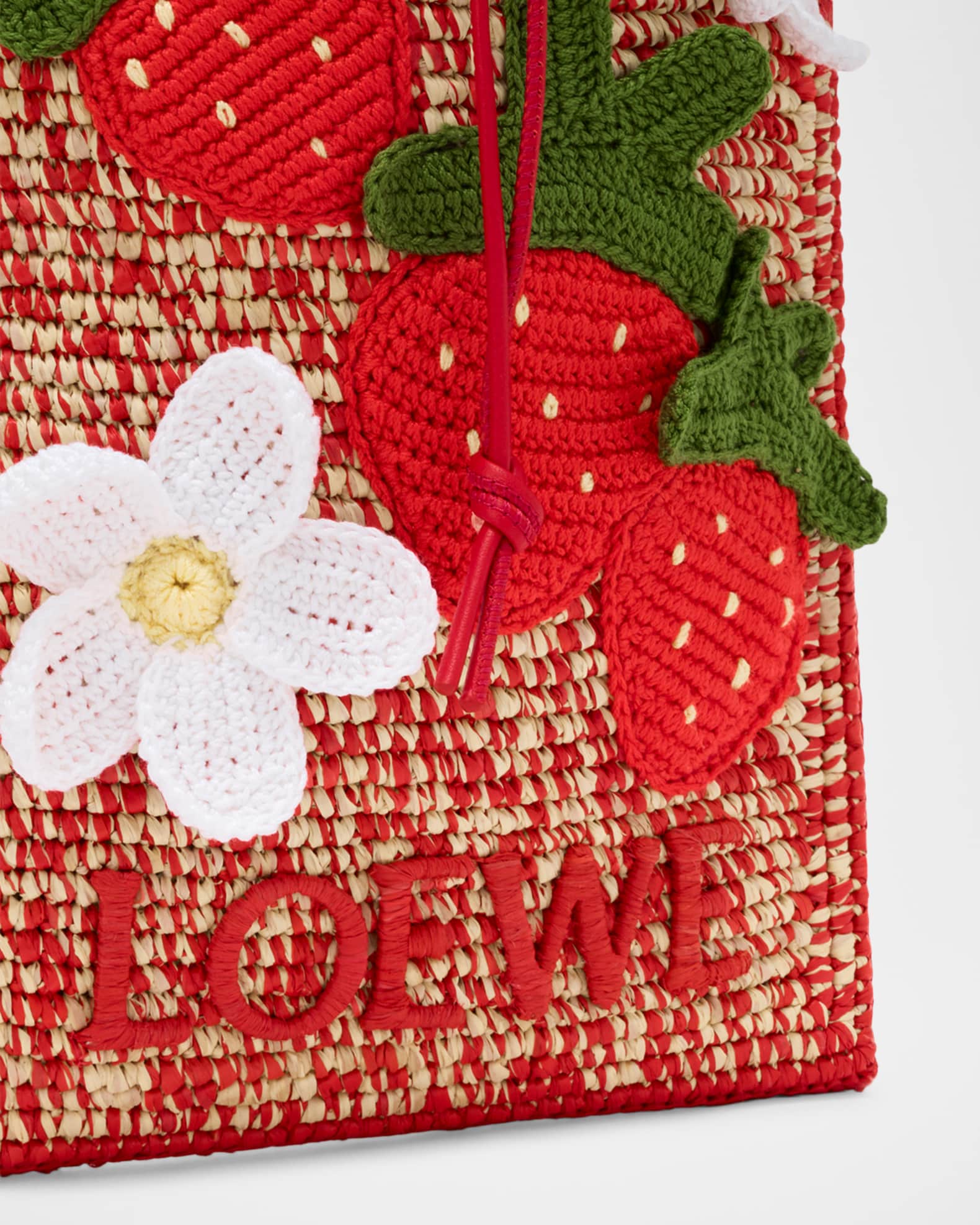 【希少】LOEWE × Paula's Ibiza ウエストポーチ 総柄 LOEWE LOEWE x Paula's Ibiza Floral-Beaded Raffia Crossbody Bag
