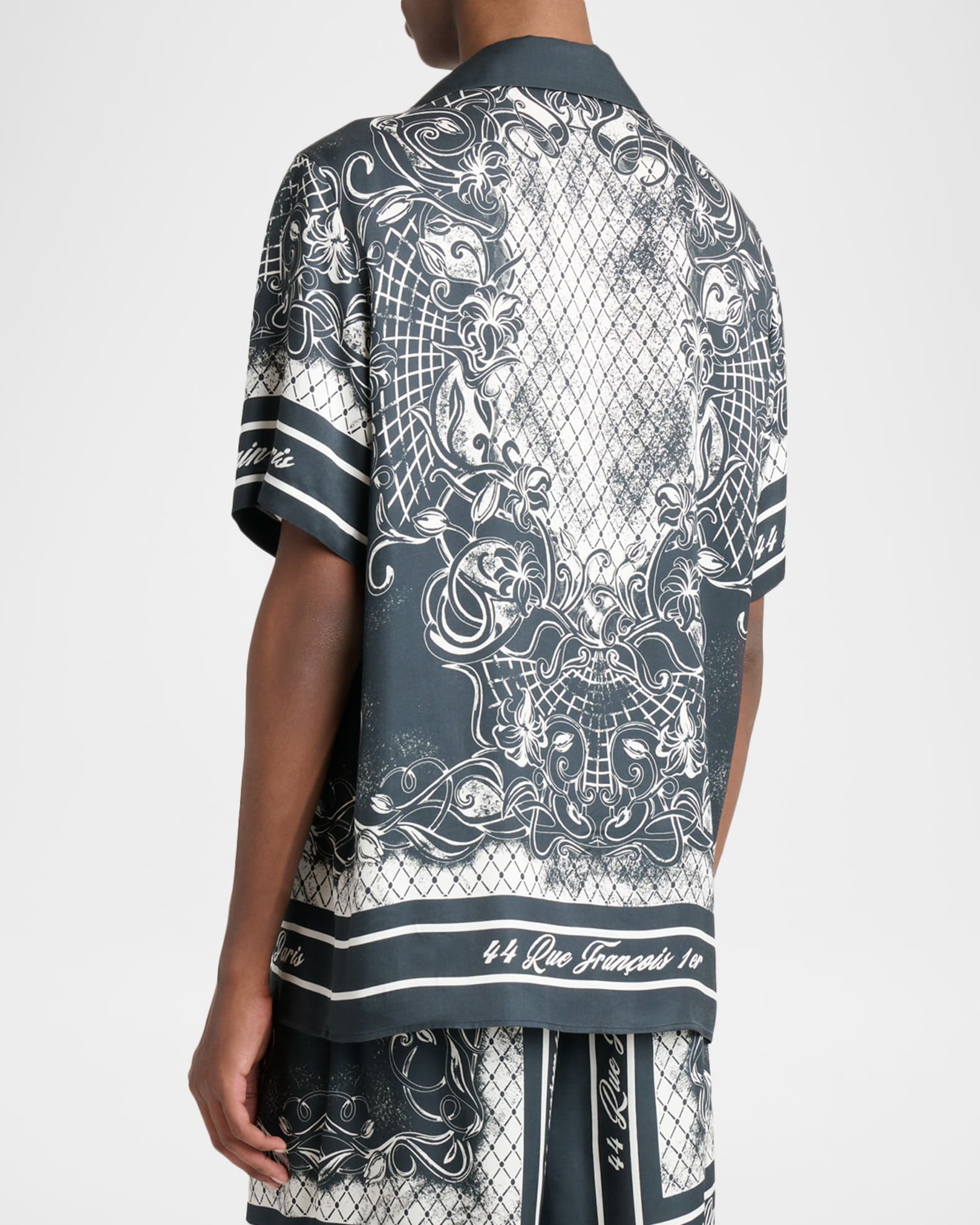 Balmain Men's Foulard Print Short-Sleeve Shirt | Neiman Marcus