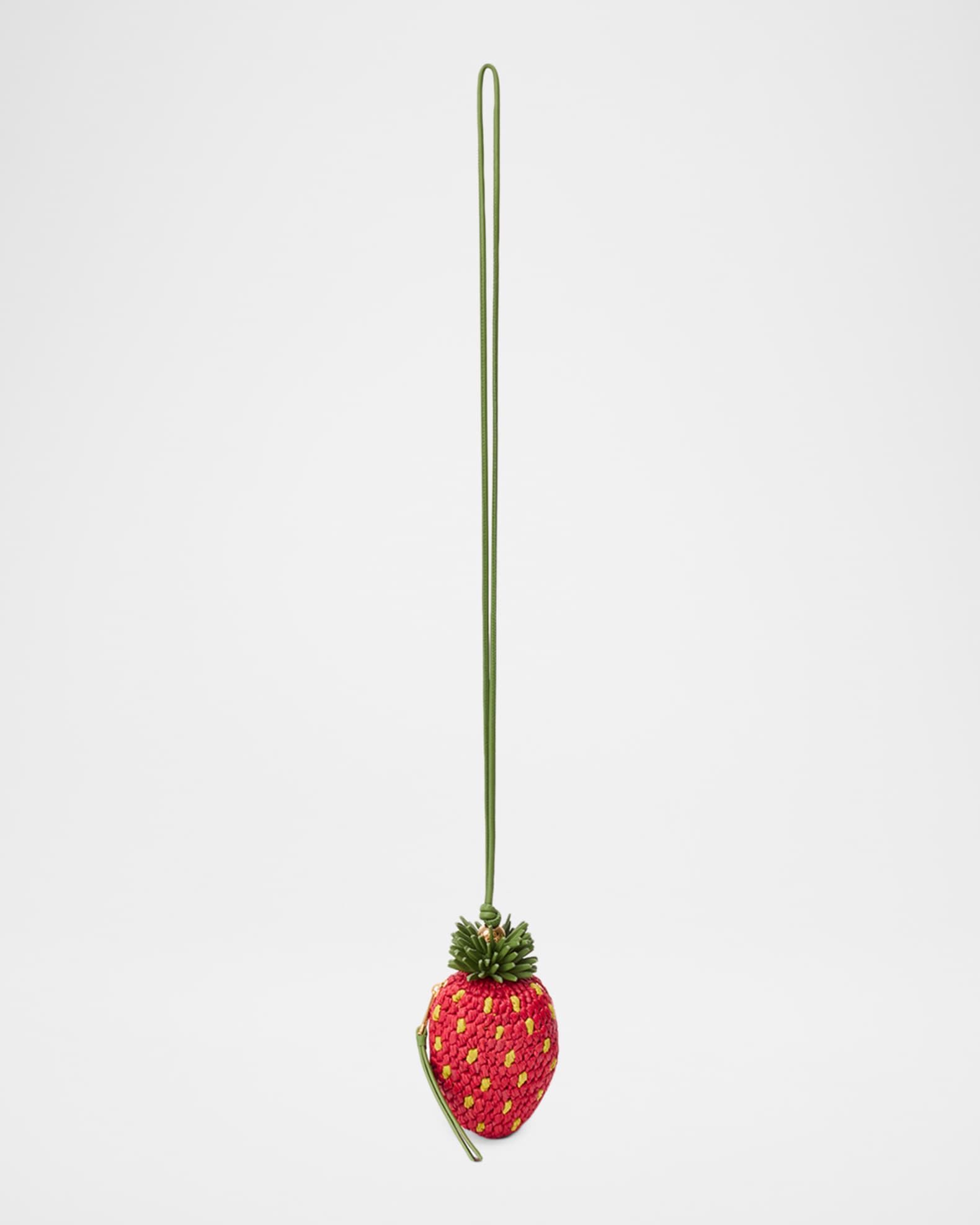 Loewe x Paula's Ibiza Strawberry Raffia Coin Purse | Neiman Marcus