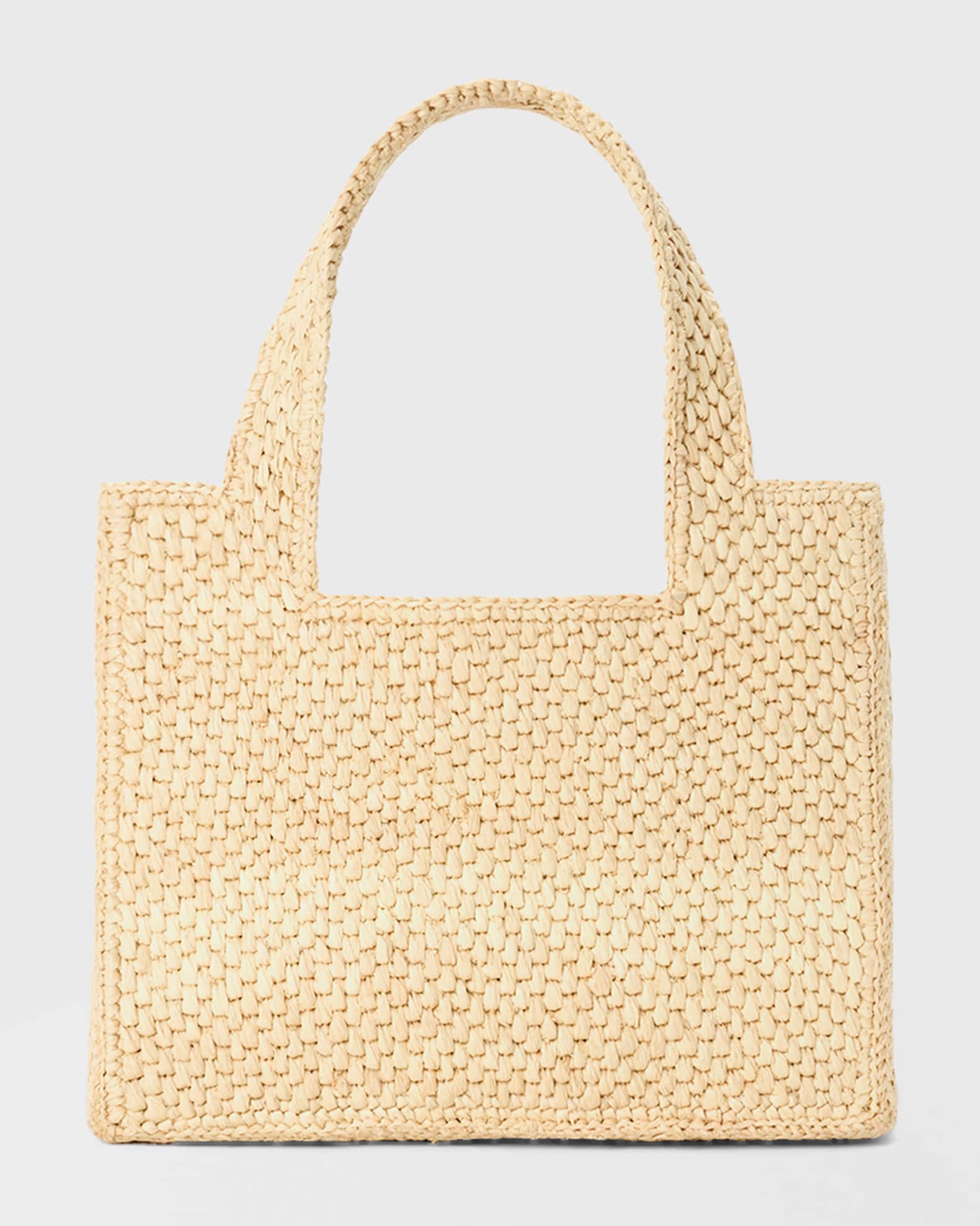 Loewe x Paula's Ibiza Crystal Floral Applique Raffia Tote Bag