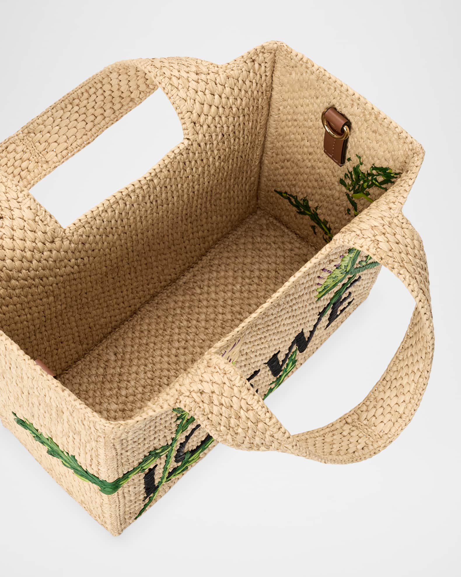 Loewe x Paula's Ibiza Embroidered Raffia Tote Bag | Neiman Marcus