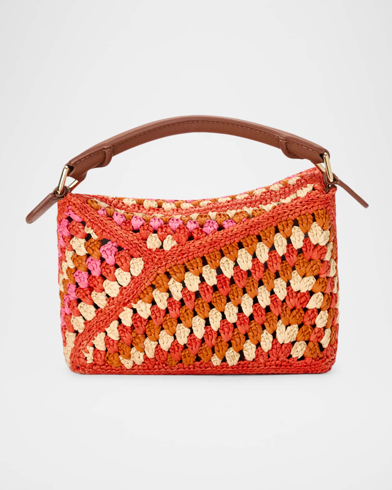 【RAFFIA BAG】イアクッチ Loewe x Paula's Ibiza Puzzle Crochet Raffia Top-Handle Bag