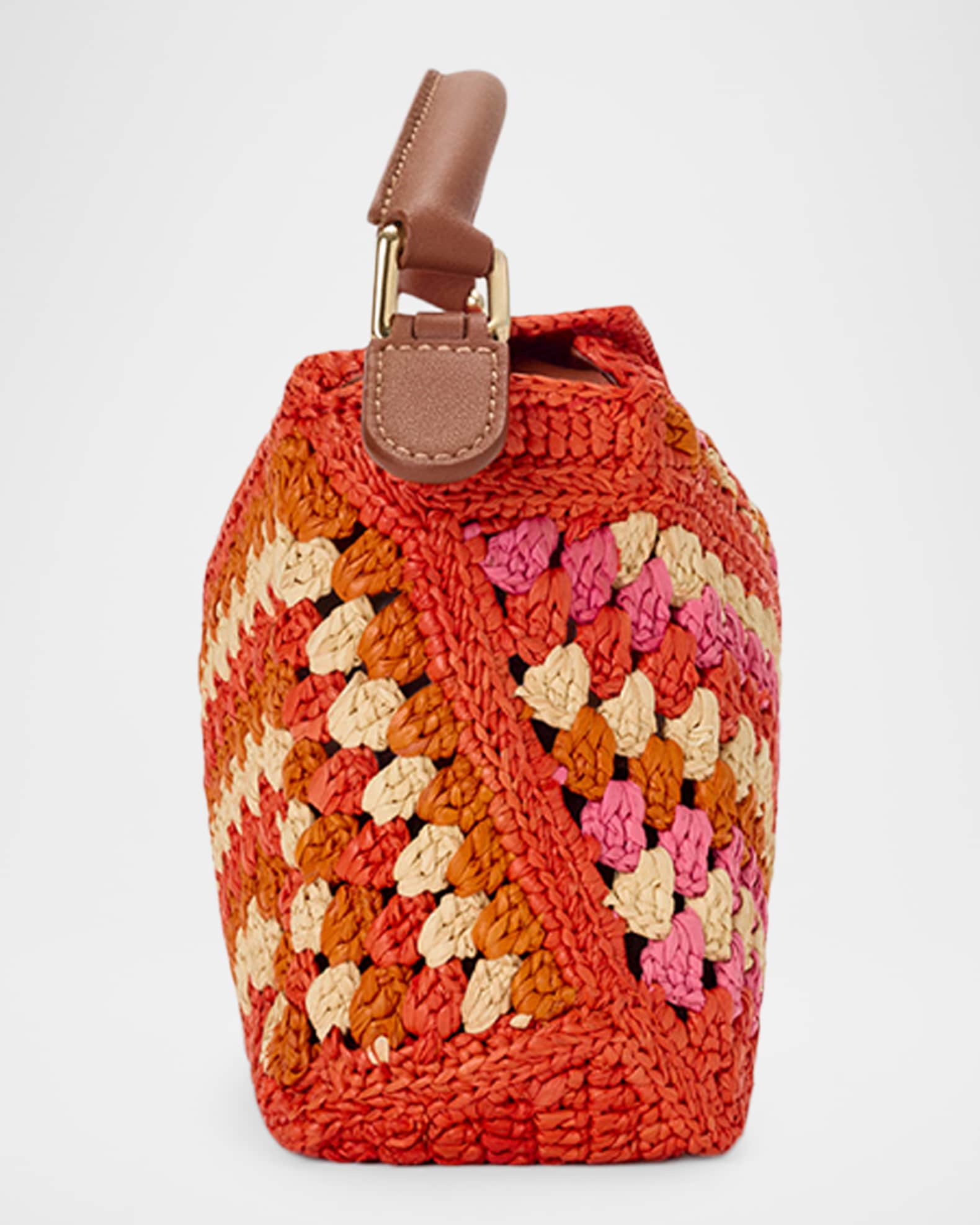 Loewe x Paula's Ibiza Puzzle Crochet Raffia Top-Handle Bag