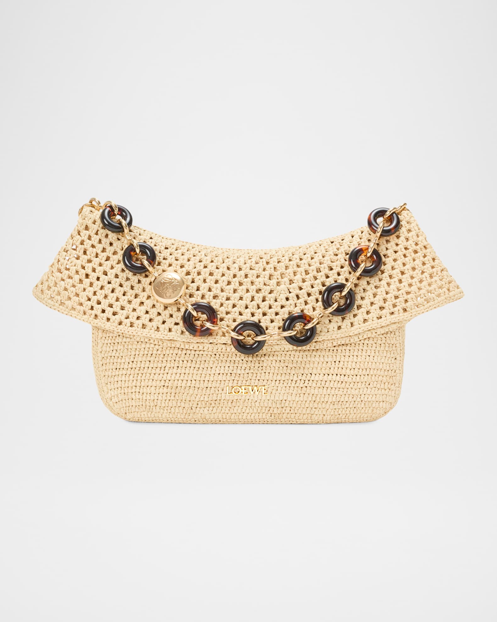 Loewe x Paula's Ibiza Ola Medium Bag in Raffia | Neiman Marcus