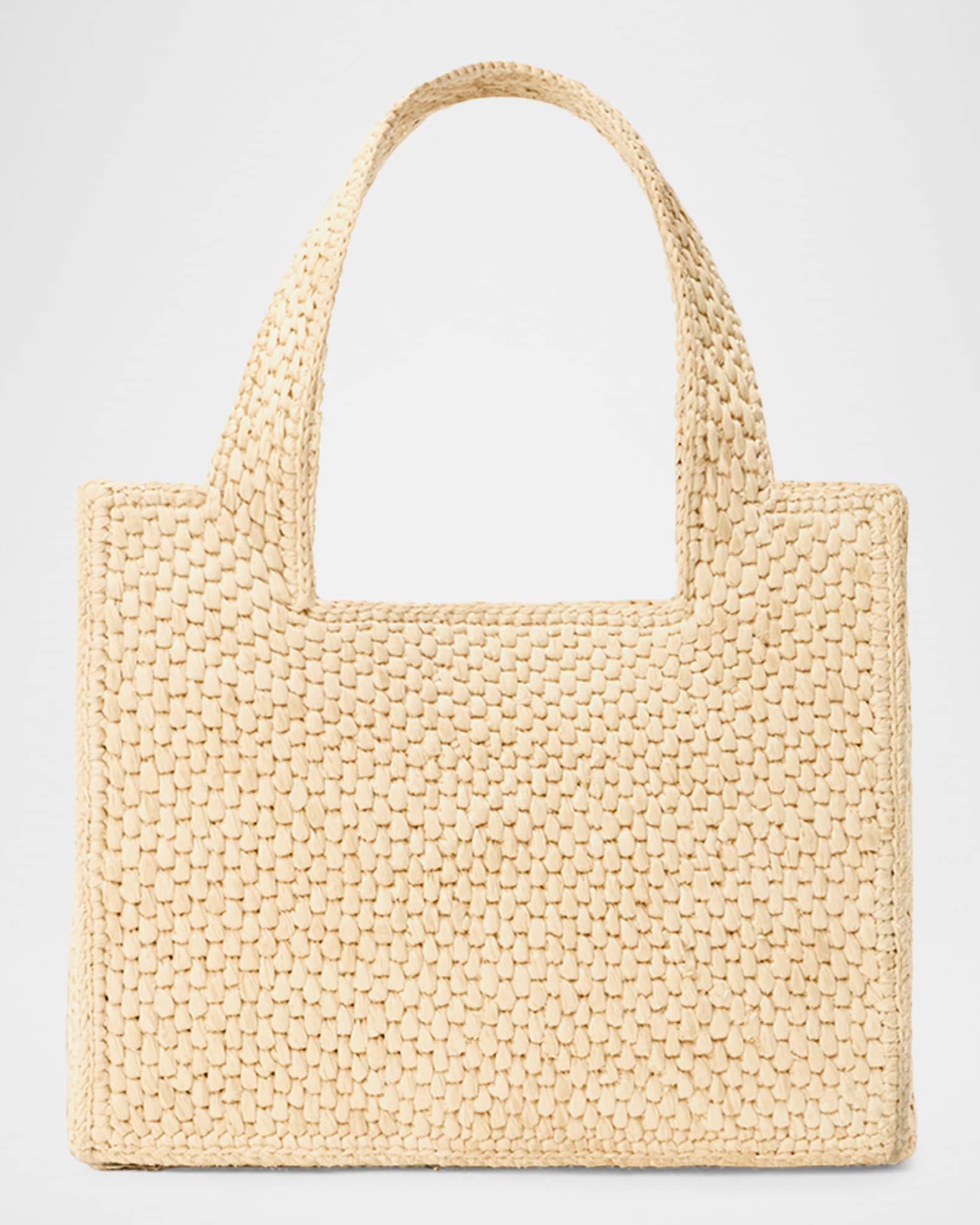 Loewe x Paula's Ibiza Shrimp-Embroidered Raffia Tote Bag | Neiman