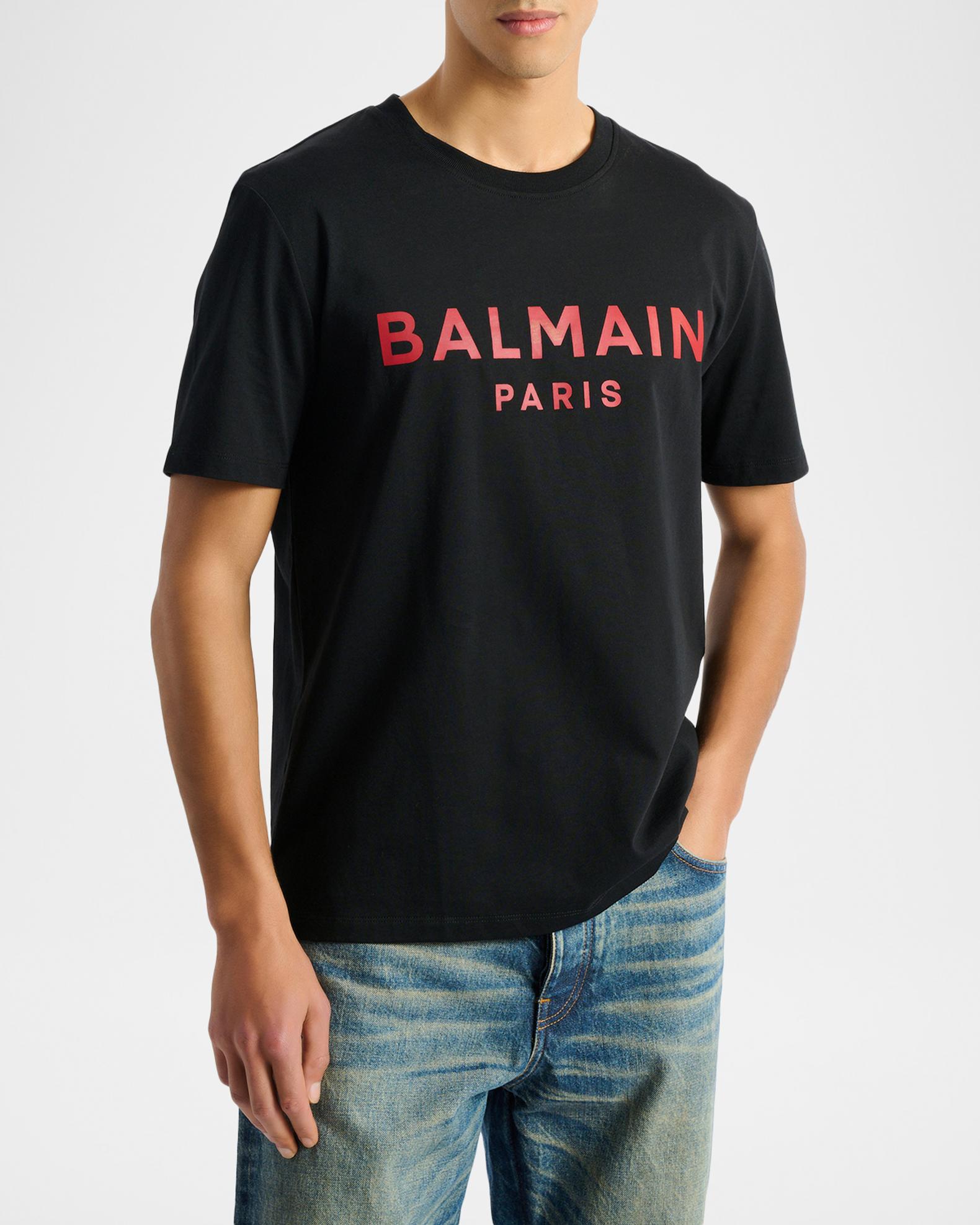 BALMAIN PARIS ロゴ Tシャツ レッド Sサイズ Balmain Paris Men's T