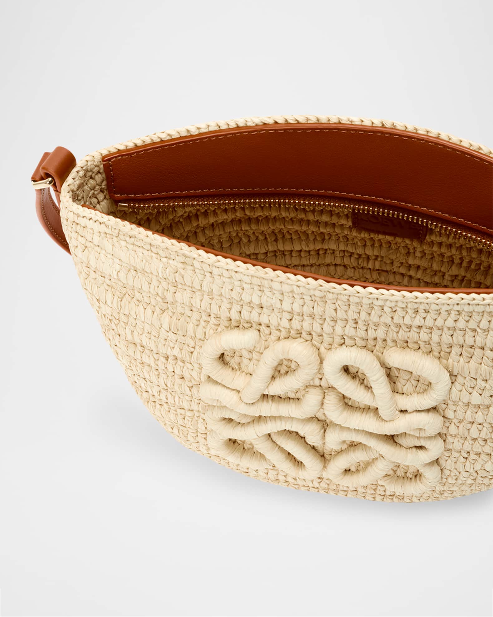 Loewe x Paula's Ibiza Eclipse Shoulder Bag in Raffia | Neiman Marcus