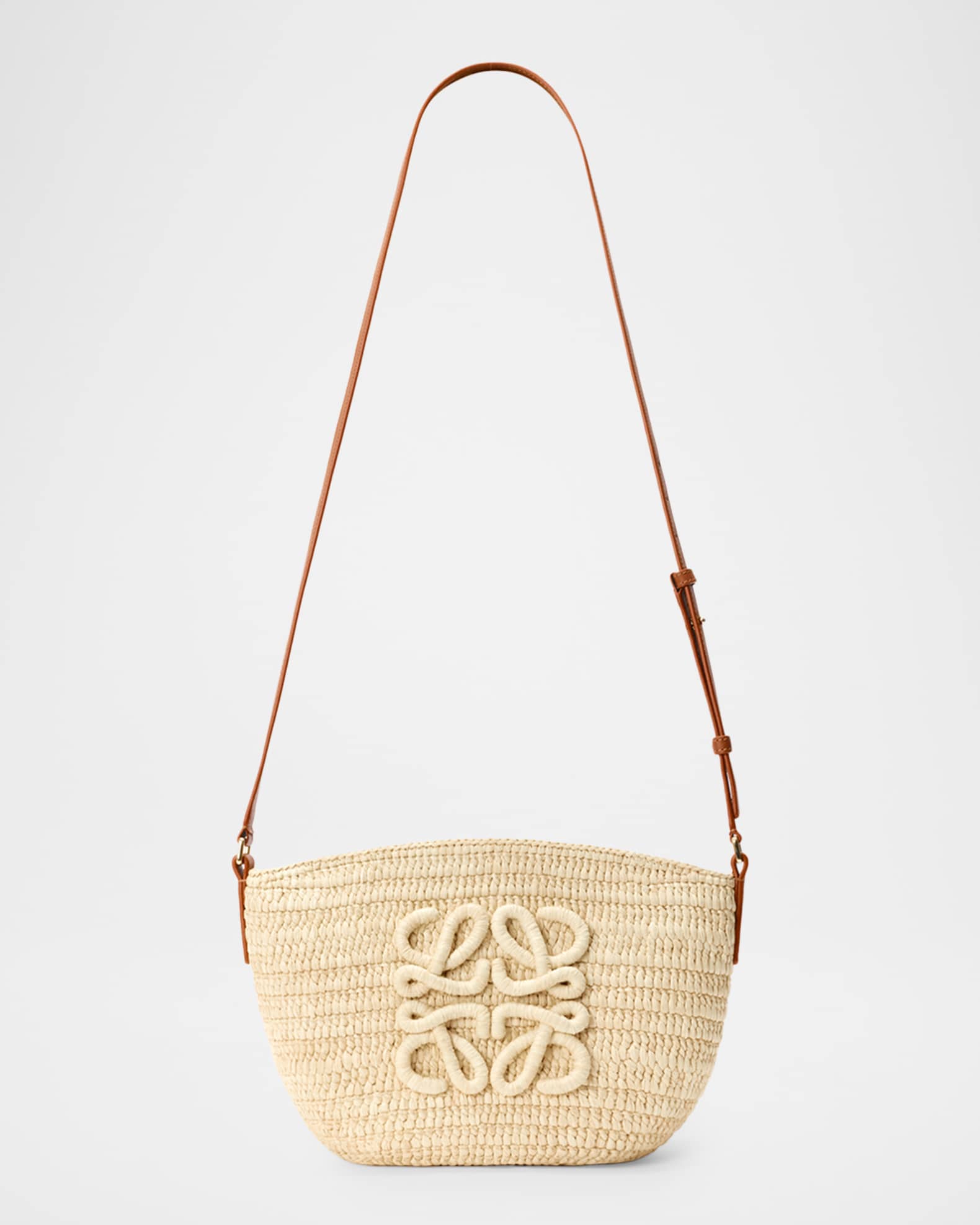 Loewe x Paula's Ibiza Eclipse Shoulder Bag in Raffia | Neiman Marcus