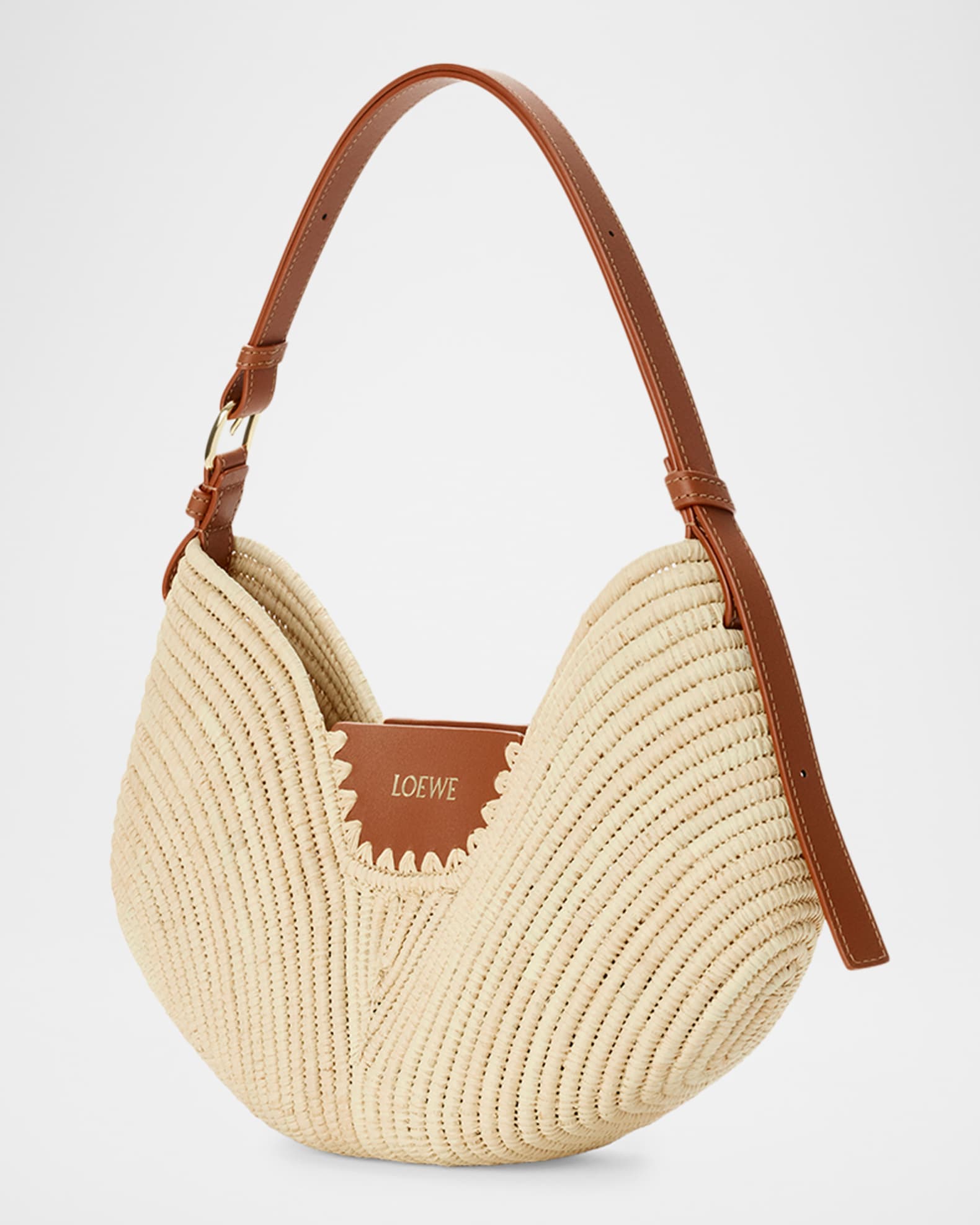 Loewe x Paula's Ibiza Swing Raffia Shoulder Bag | Neiman Marcus