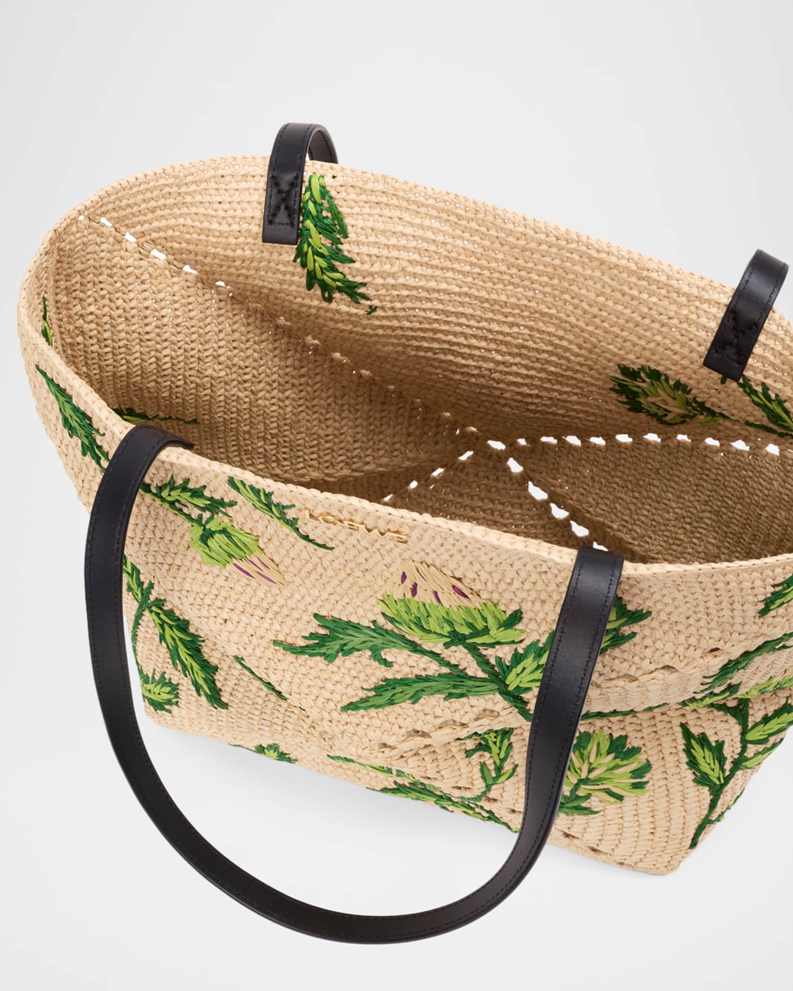 ☆SALE☆限定商品❤︎LOEWE PAULAS IBIZA Loewe x Paula's Ibiza Puzzle Embroidered Raffia Tote Bag | Neiman