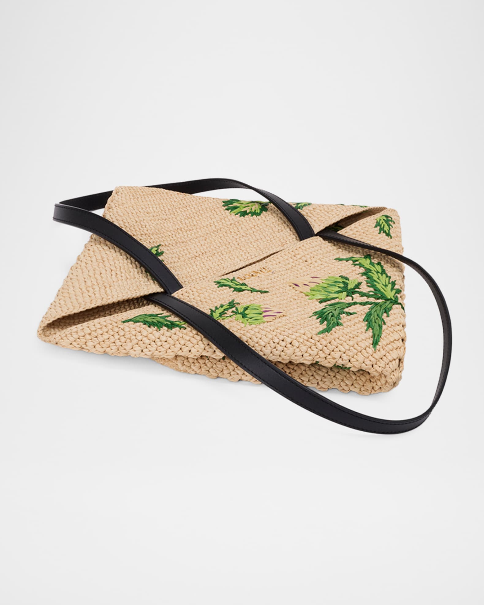 Loewe x Paula's Ibiza Puzzle Embroidered Raffia Tote Bag | Neiman