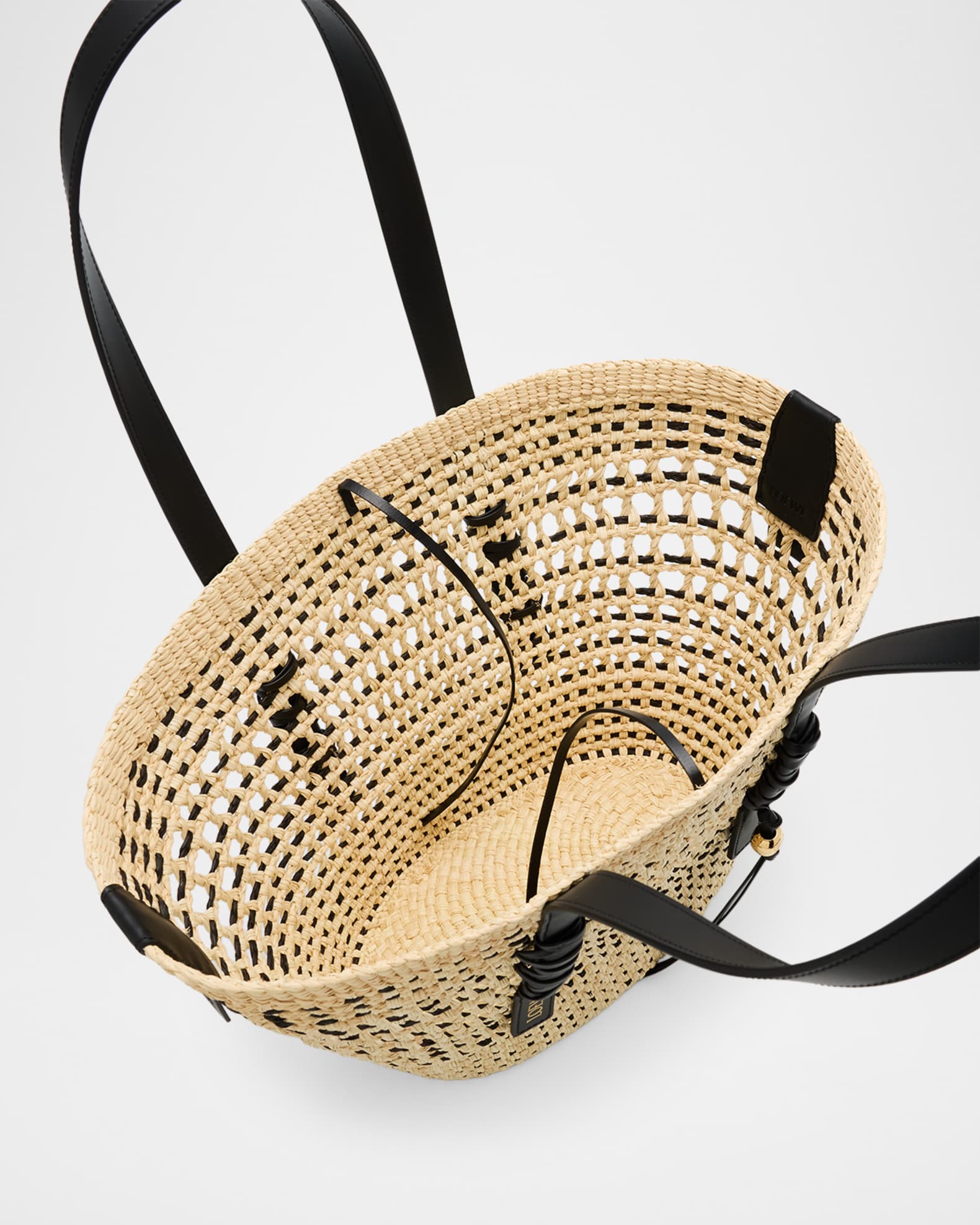 Loewe x Paula's Ibiza Braid Medium Woven Basket Tote Bag | Neiman
