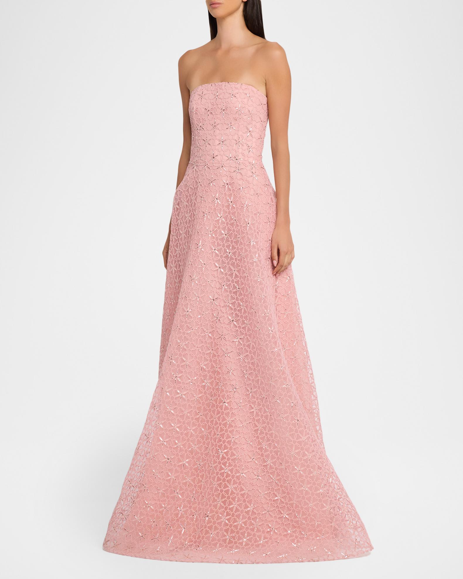 naeem khan evening dresses ONE SHOULDER DRAPED STRETCH SEQUIN GOWN