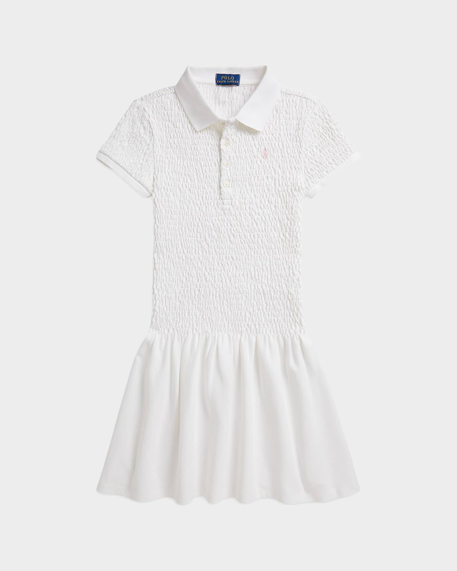polo ralph lauren stretch mesh polo dress Polo Ralph Lauren Kids' Pleated Stretch Mesh Polo Dress In Heritage Royal