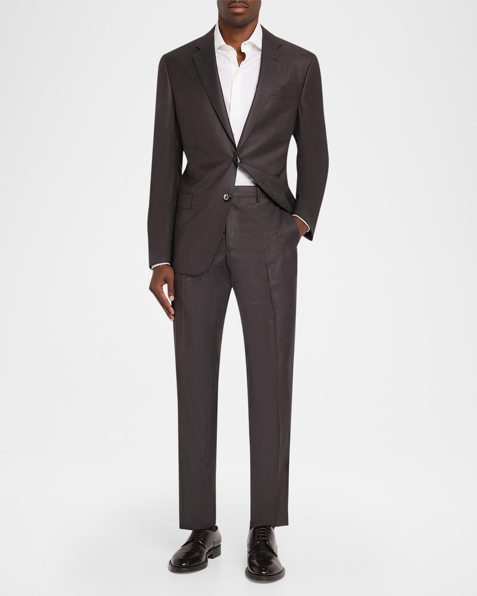 Giorgio Armani スーツ Giorgio Armani Men's Soft Line Micro-Check Two-Piece Suit | Neiman