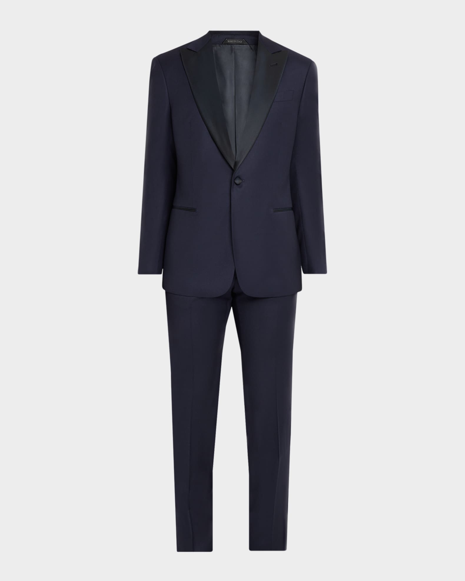 Giorgio Armani Men's Soft Woven Satin-Trim Single-Breasted Suit