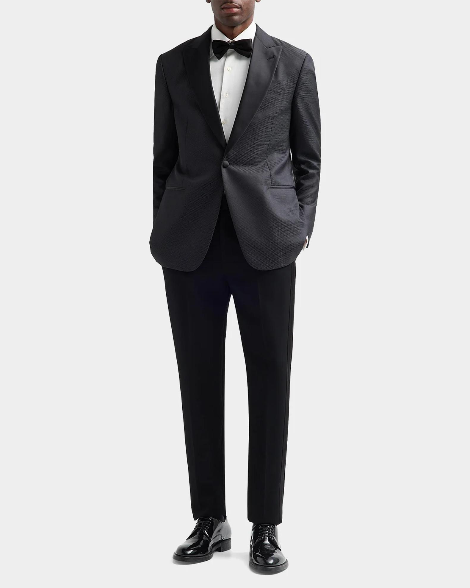 Giorgio Armani Wool-Silk Micro Jacquard Dinner Jacket | Neiman Marcus