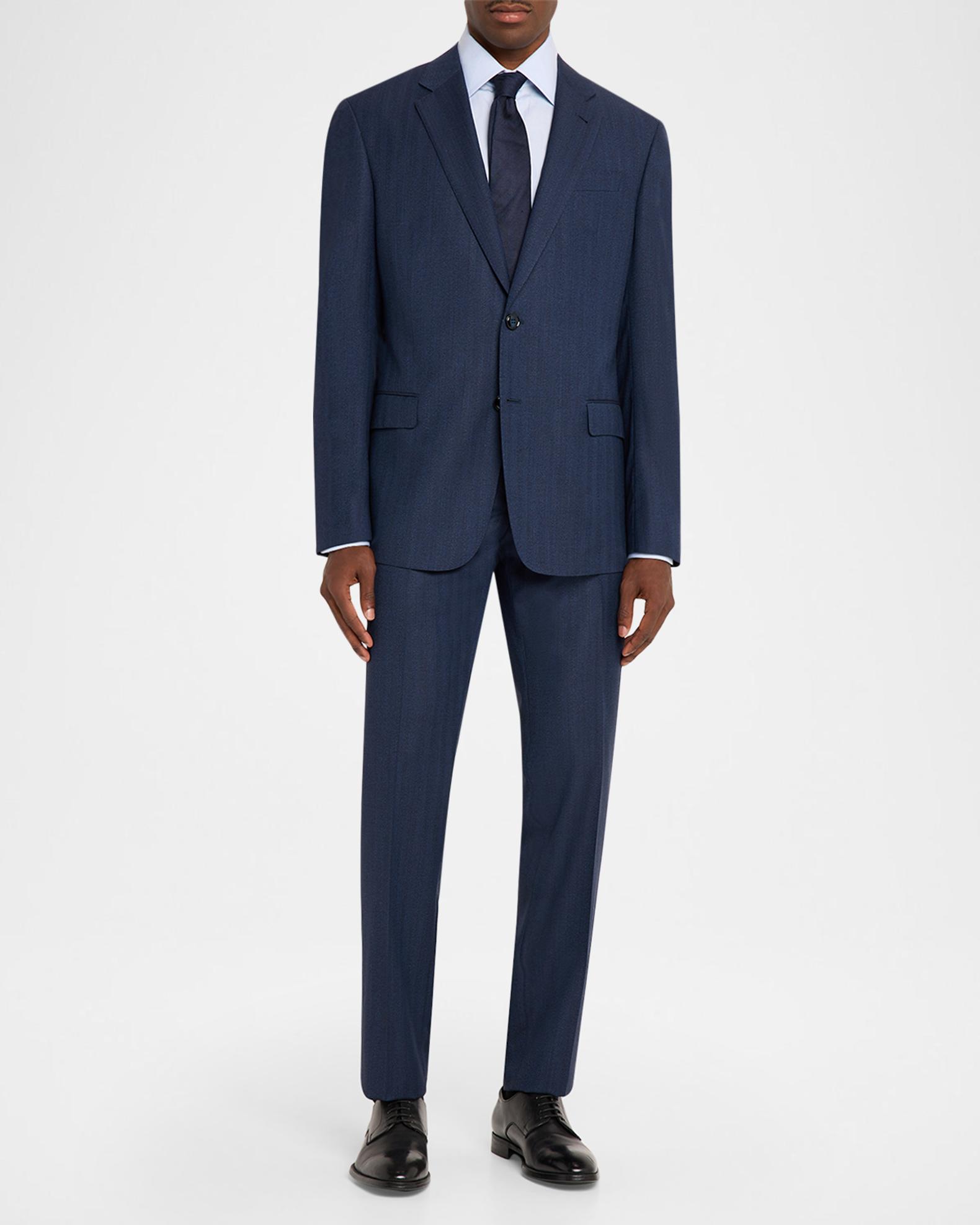Giorgio Armani Men's Soft Line Chevron Single-Breasted Suit