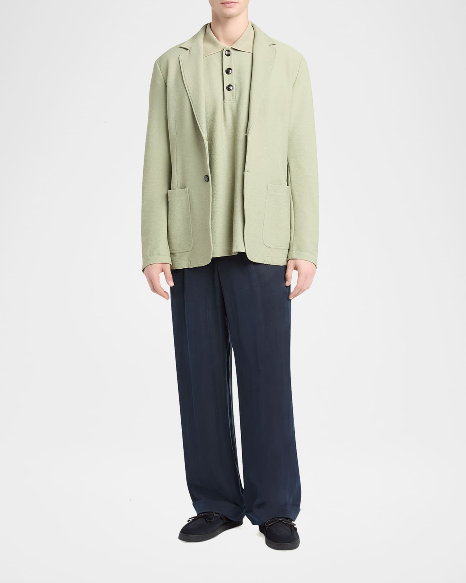 【激レア】Giorgio Armani ミンクジャケット Giorgio Armani Men's Seersucker Patch-Pocket Blazer | Neiman Marcus