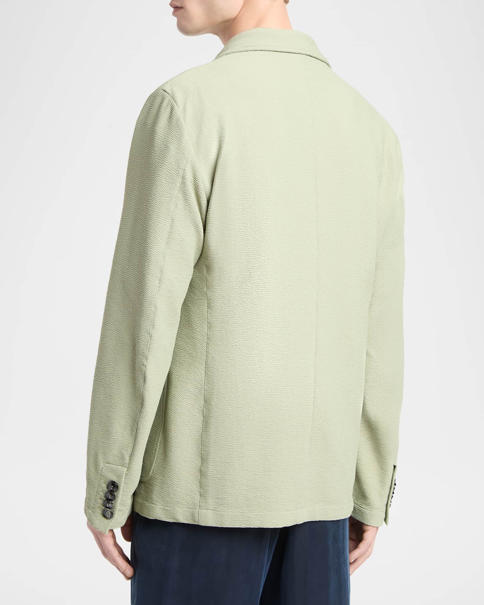 【激レア】Giorgio Armani ミンクジャケット Giorgio Armani Men's Seersucker Patch-Pocket Blazer | Neiman Marcus